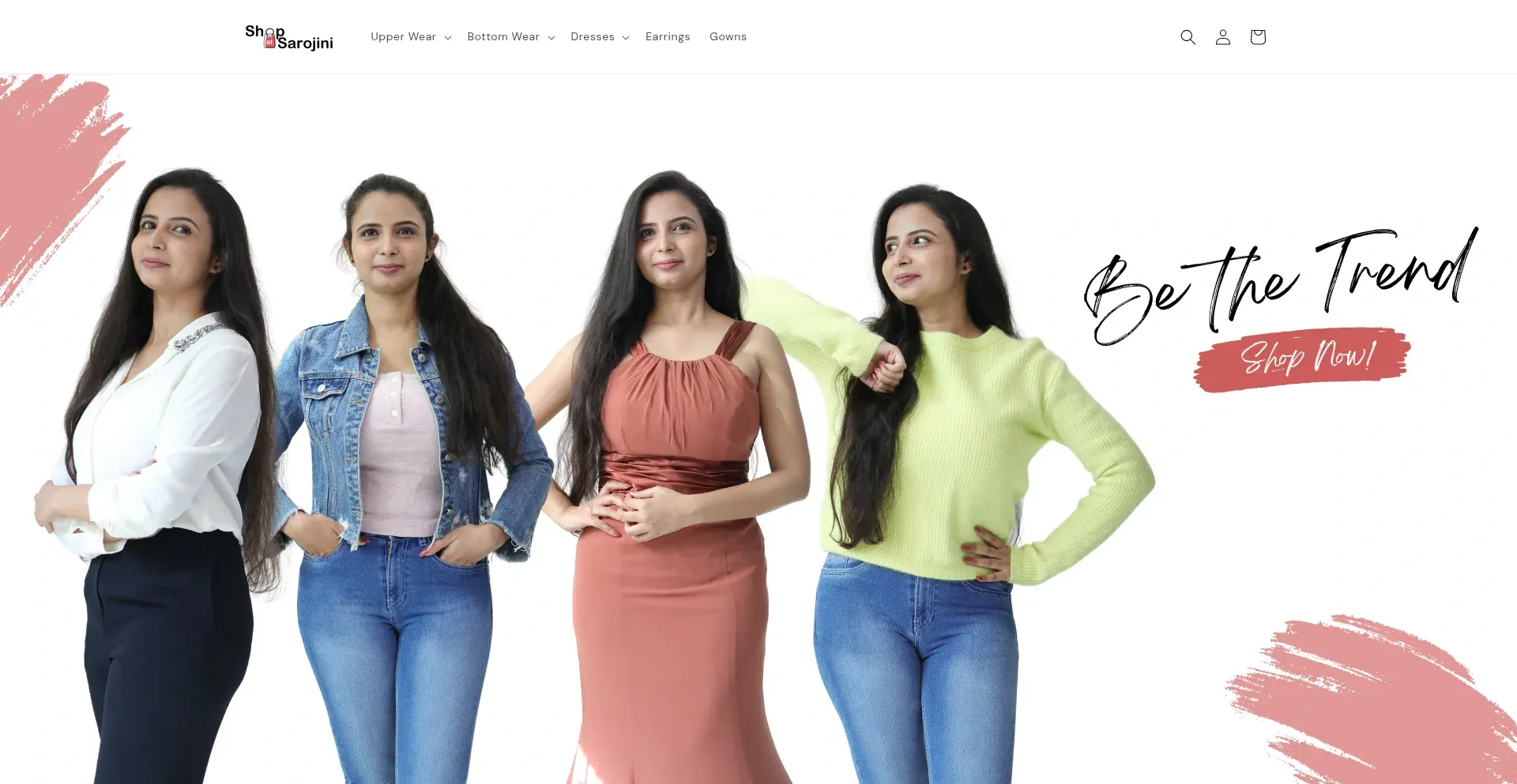 Website screenshot of Shopatsarojini.com
