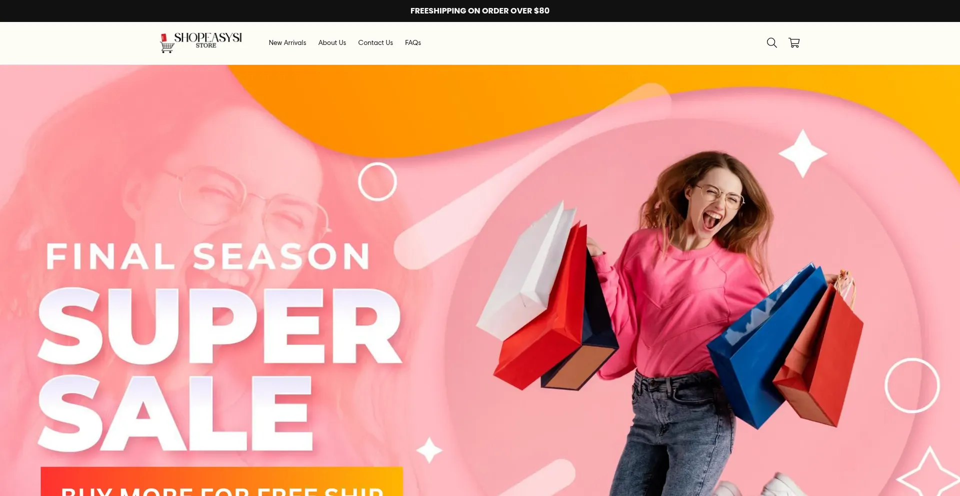 Website screenshot of Shopeasysi.com