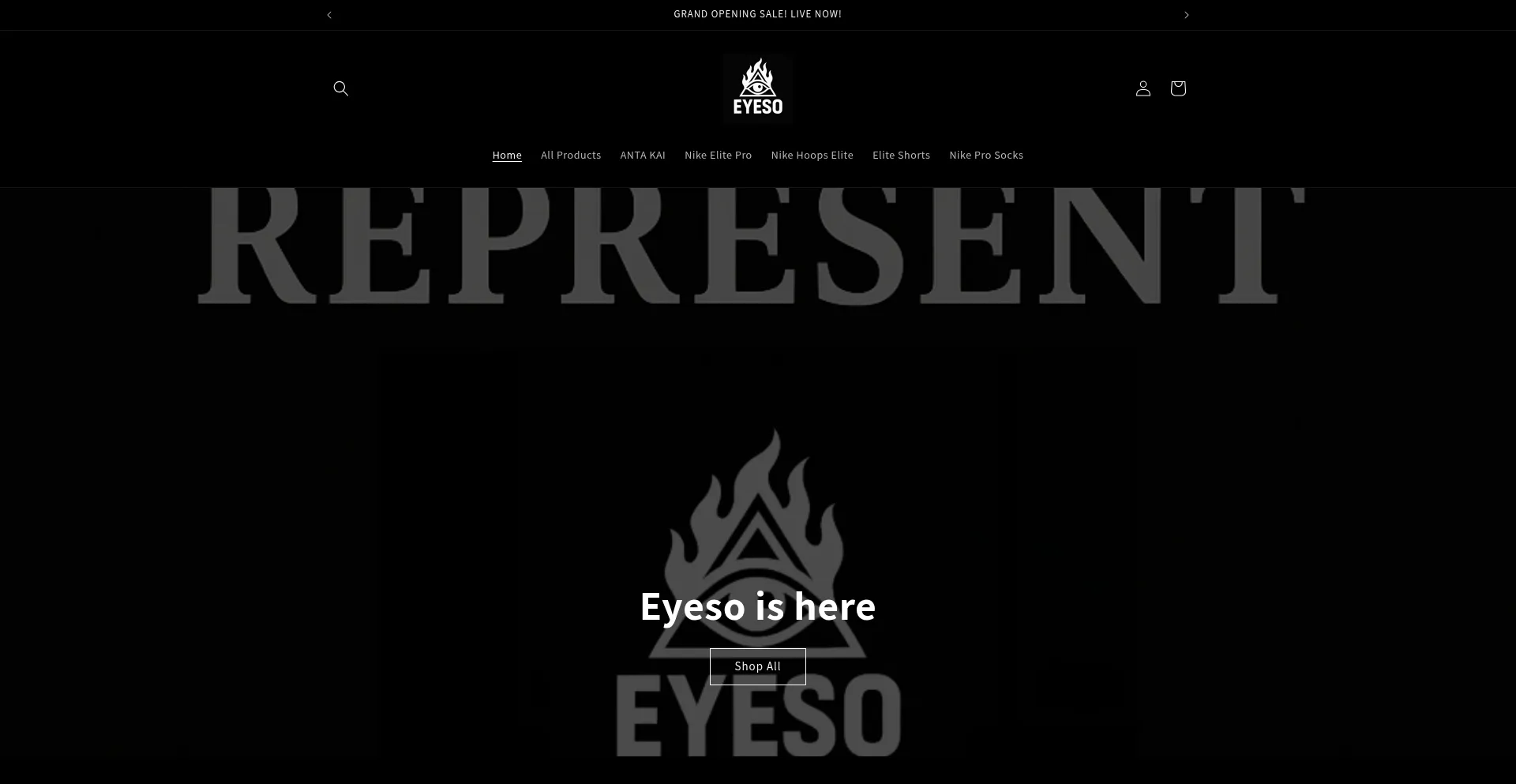 Website screenshot of Shopeyeso.com