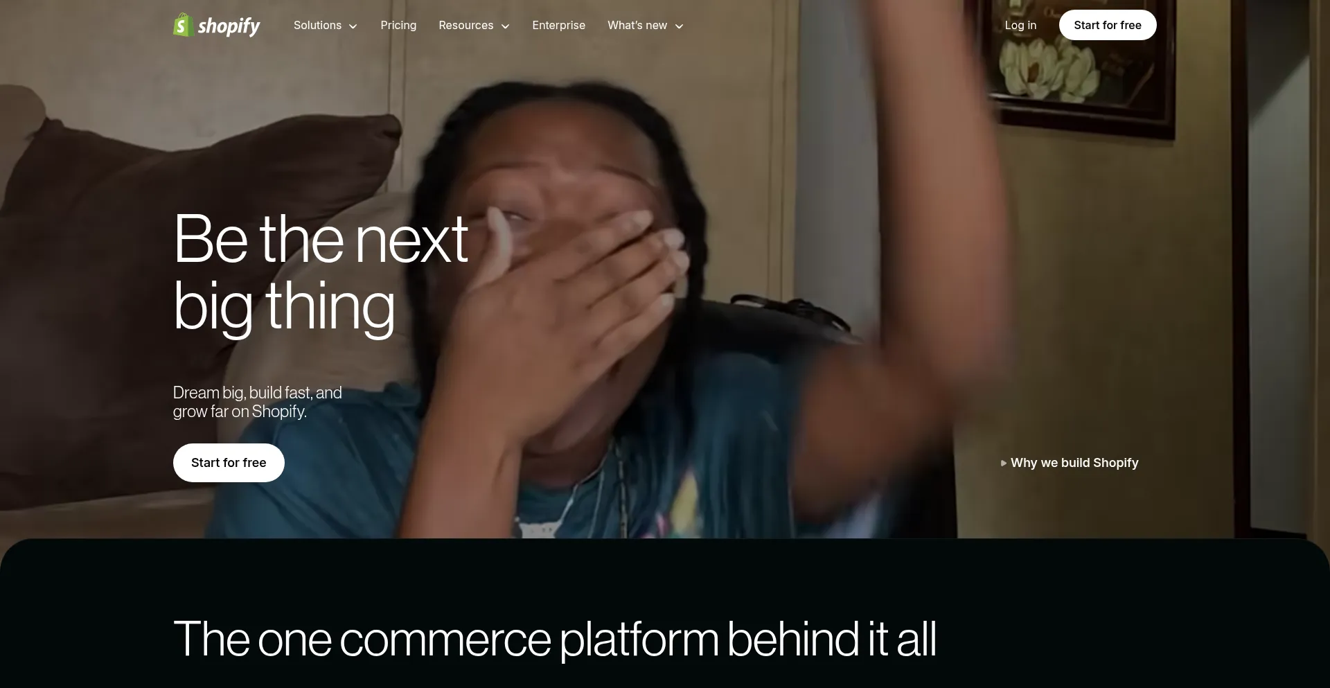 Website screenshot of Shopify.nl