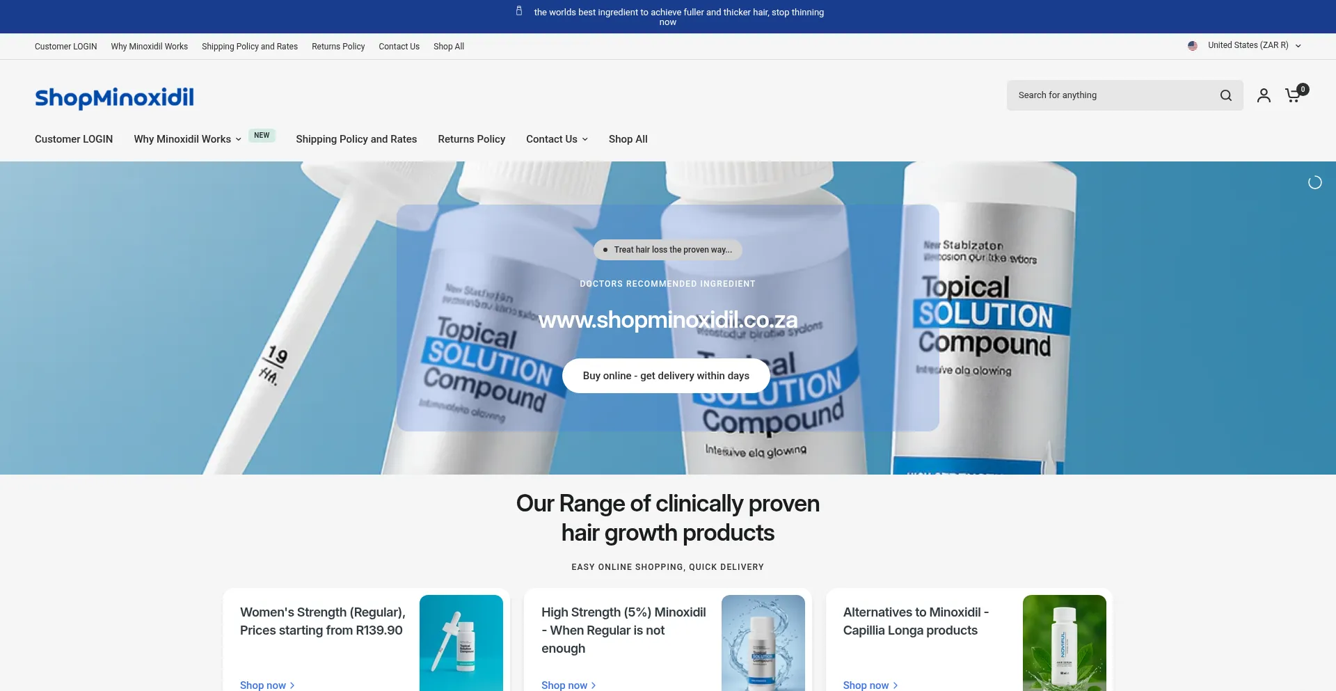 Shopminoxidil.co.za 安全可靠吗？