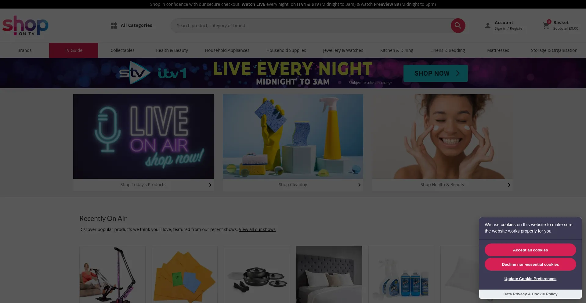 Shopontv.co.uk Screenshot