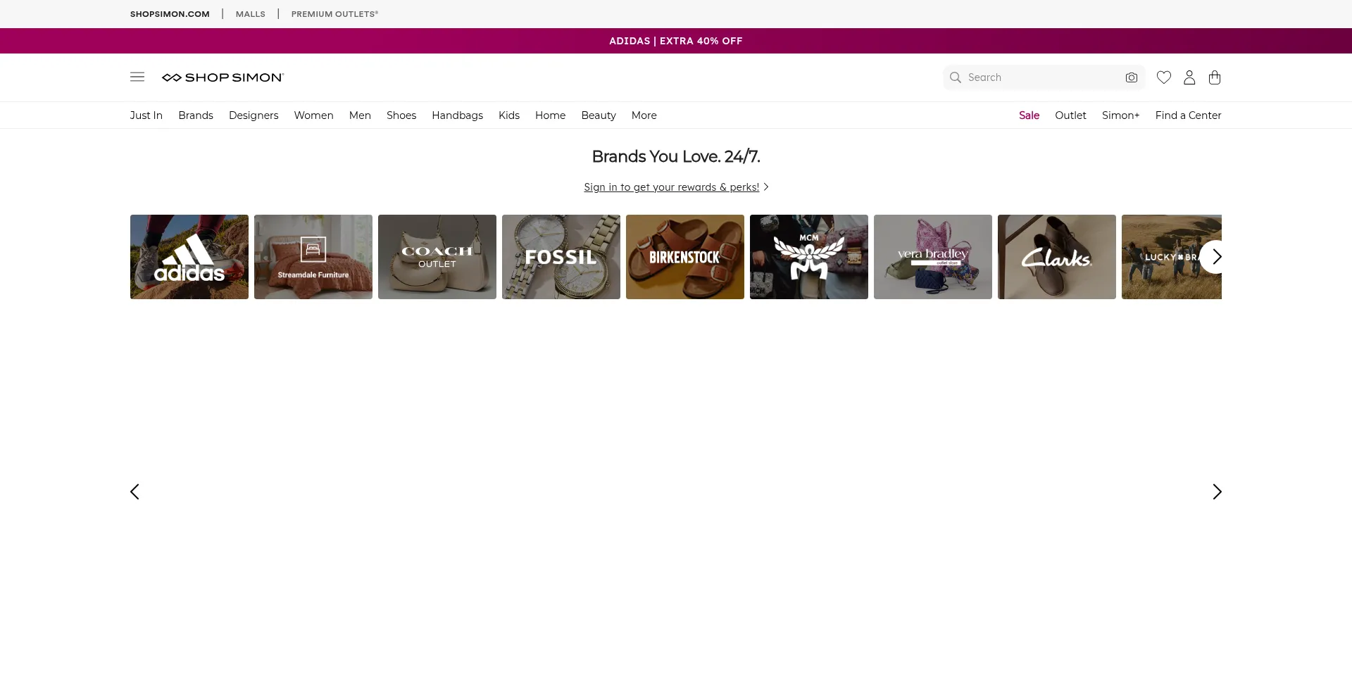 Shoppremiumoutlets.com Screenshot