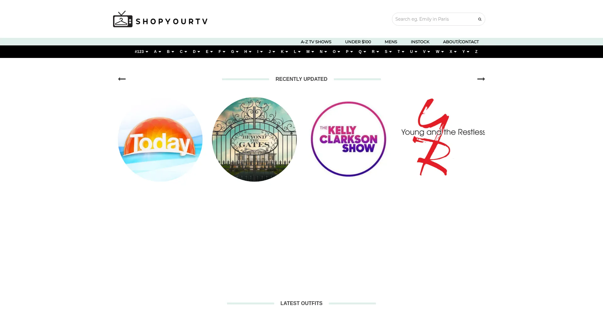 Website screenshot of Shopyourtv.com