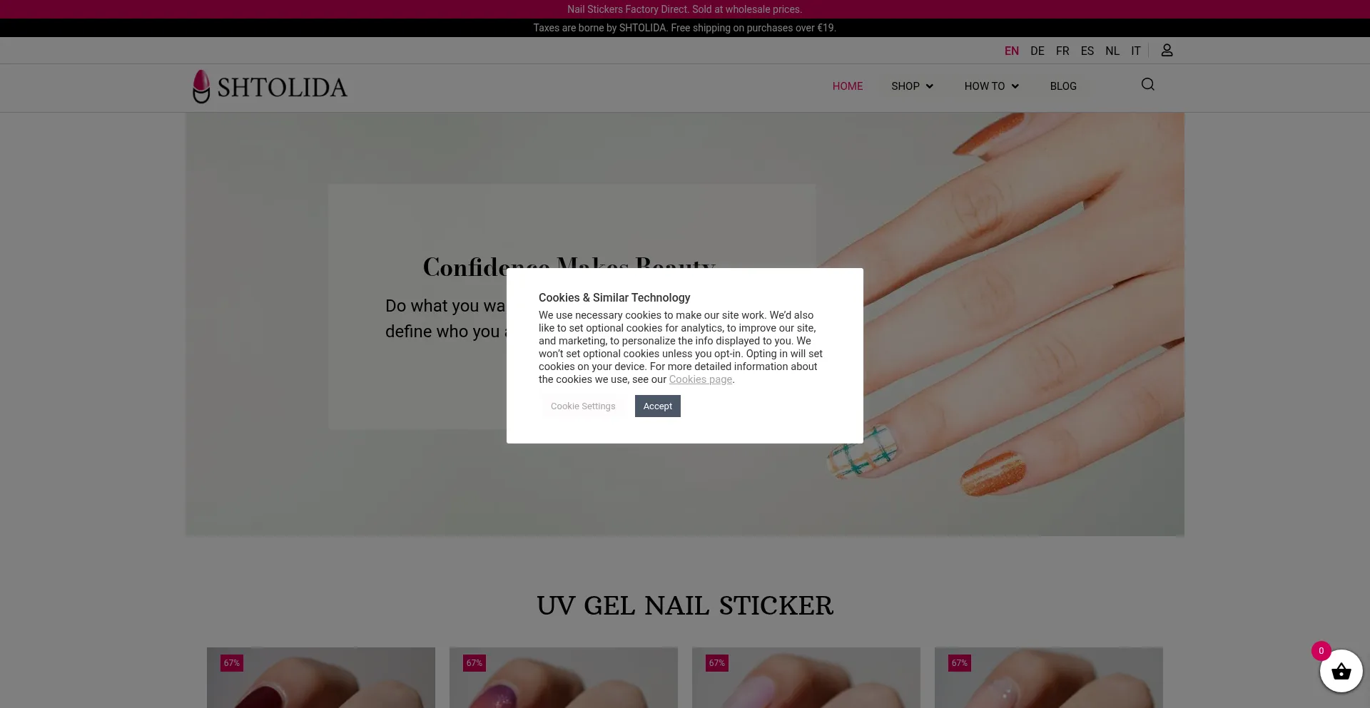 Website screenshot of Shtolida.com