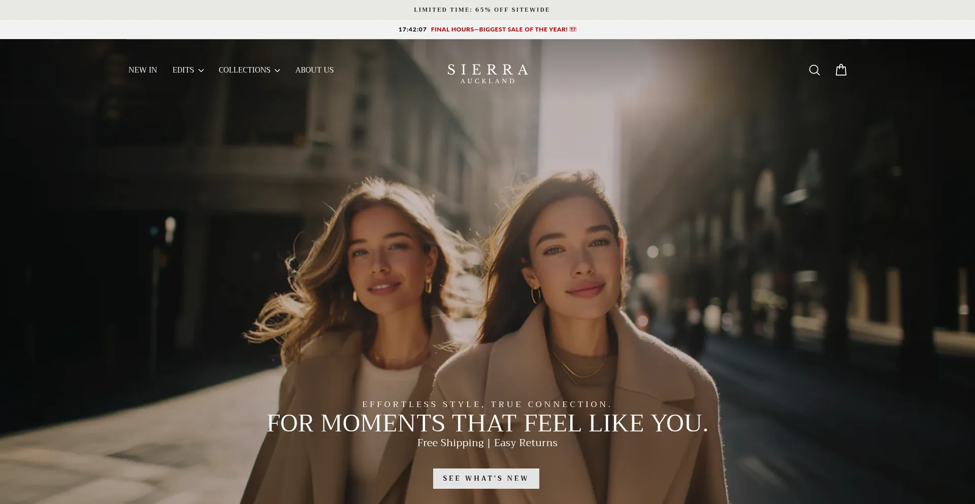Website screenshot of Sierra-auckland.co.nz