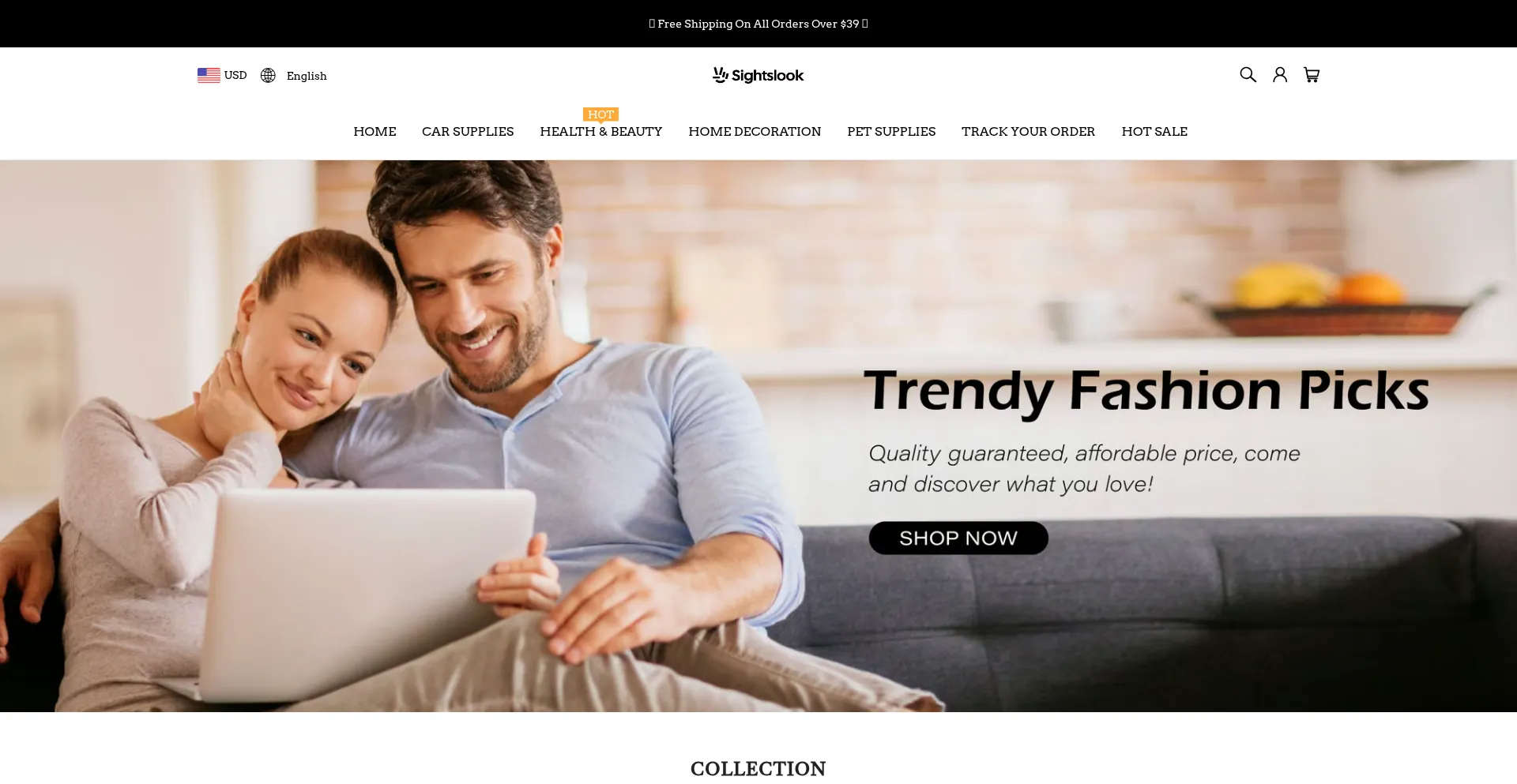 Website screenshot of Sightslook.com
