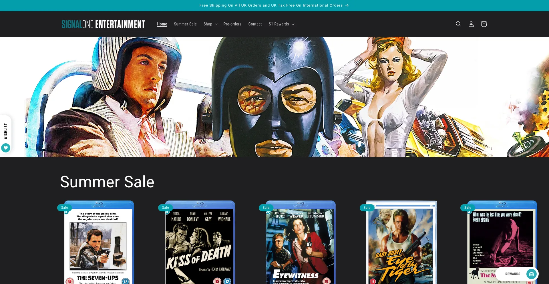 Website screenshot of Signal1entertainment.com