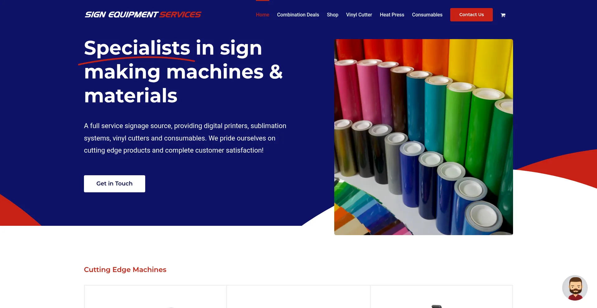 Website screenshot of Signequipmentservices.co.za