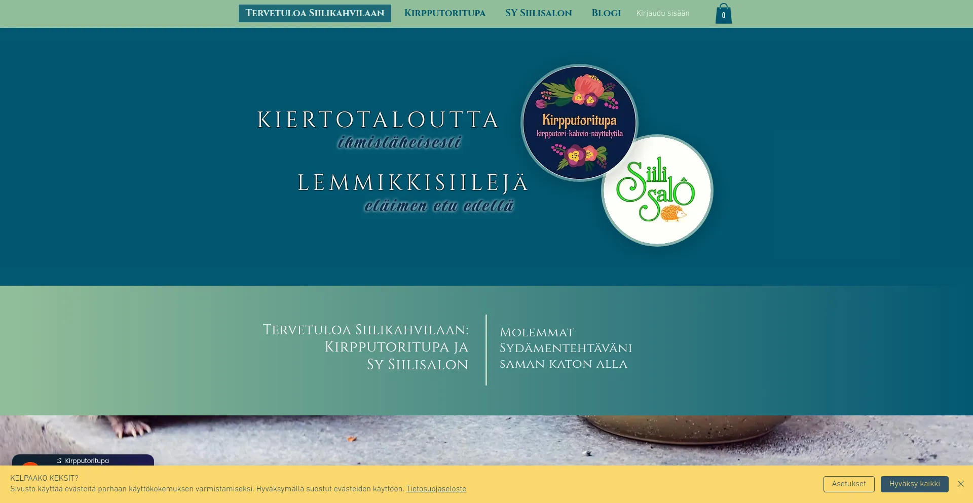 Website screenshot of Siilikahvila.net