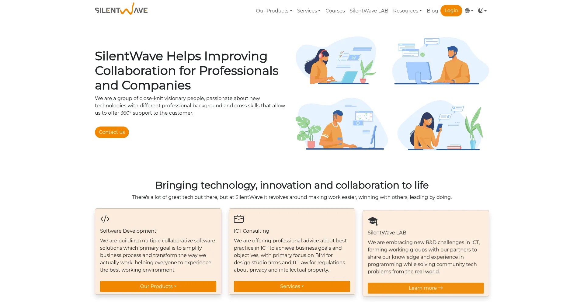 Website screenshot of Silentwave.eu