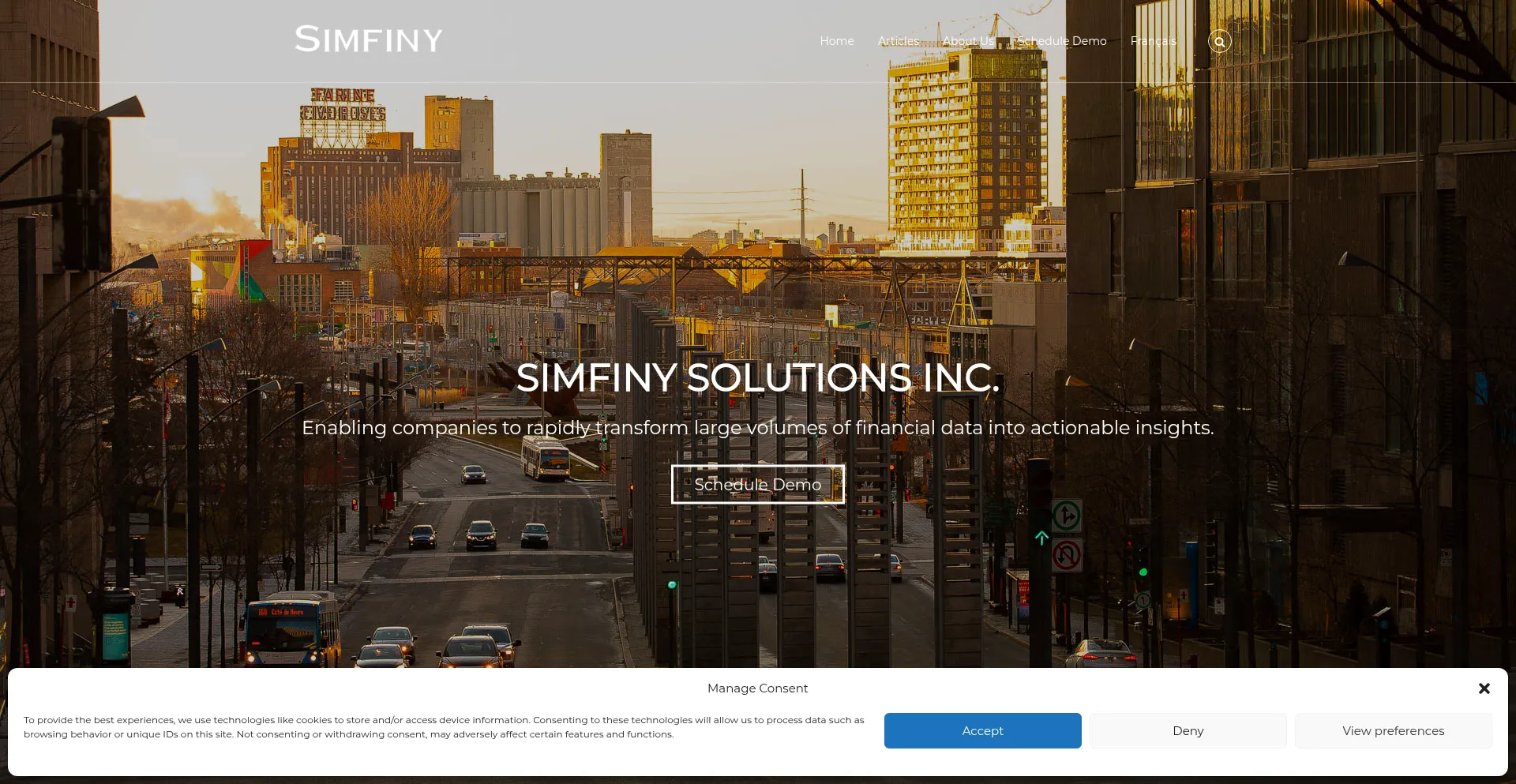 Simfinysolutions.com Screenshot