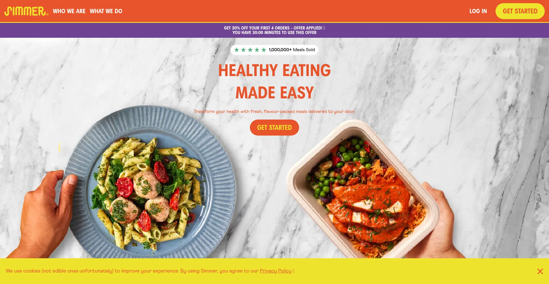 Simmereats.com Screenshot