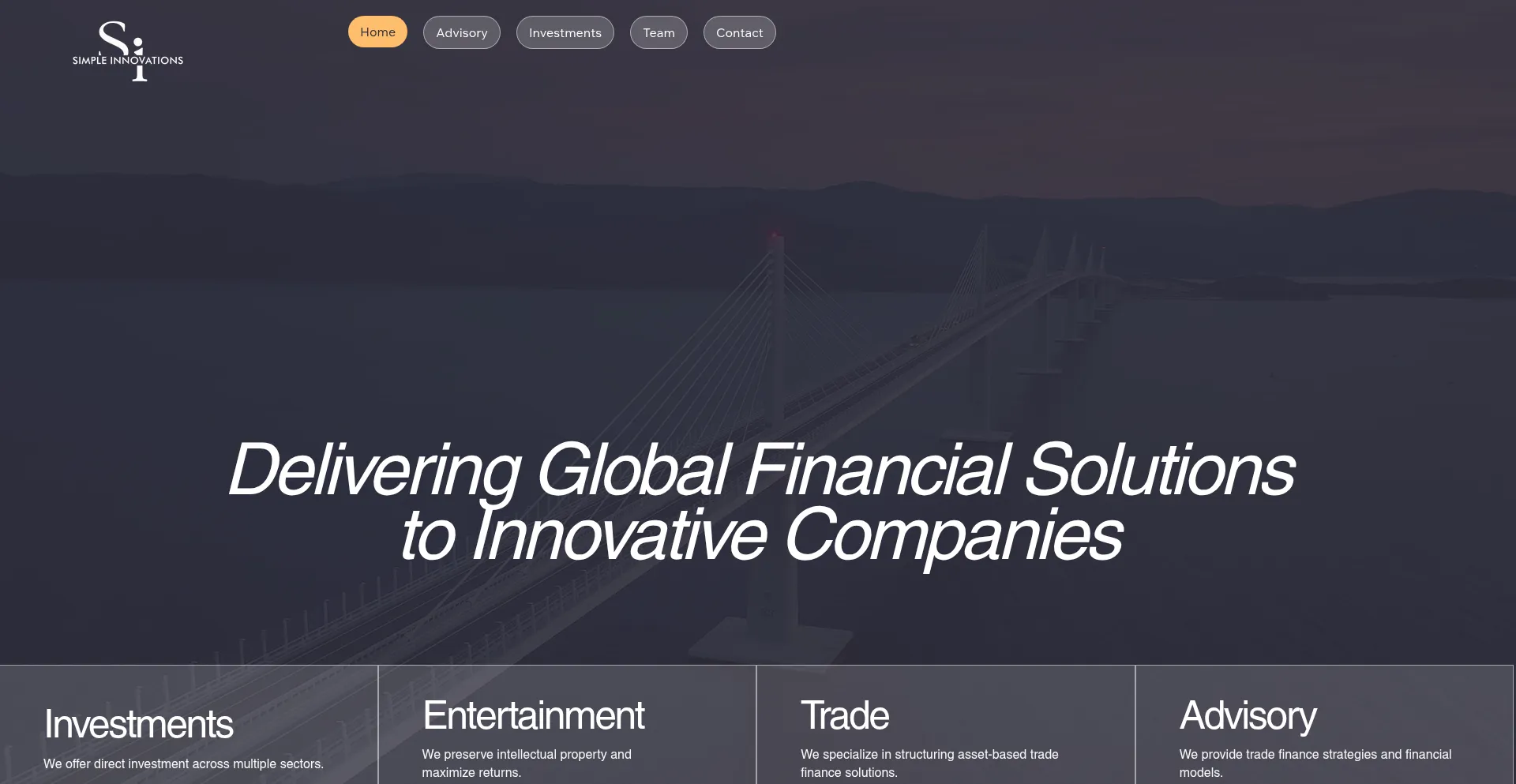 Website screenshot of Simpleinnovationsglobal.com