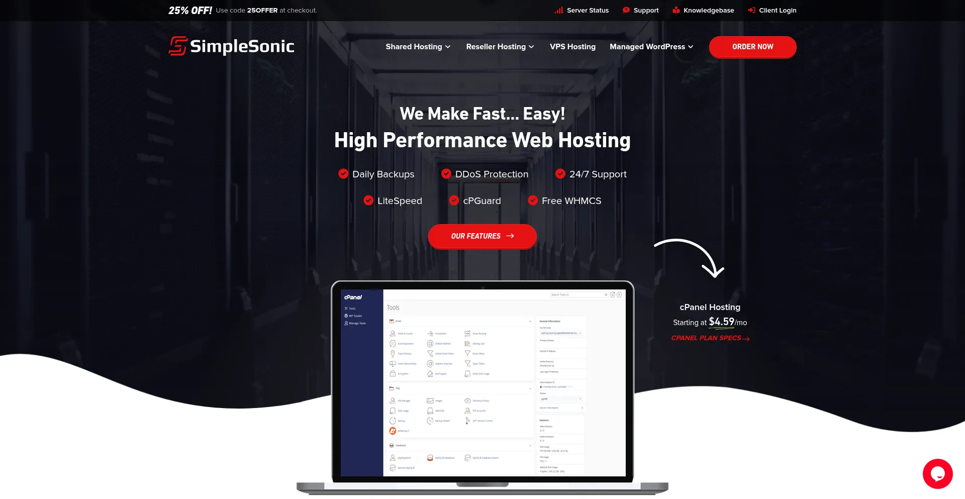 Simplesonic.com Screenshot