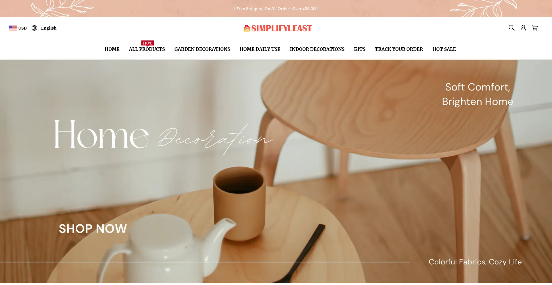 Website screenshot of Simplifyleast.com