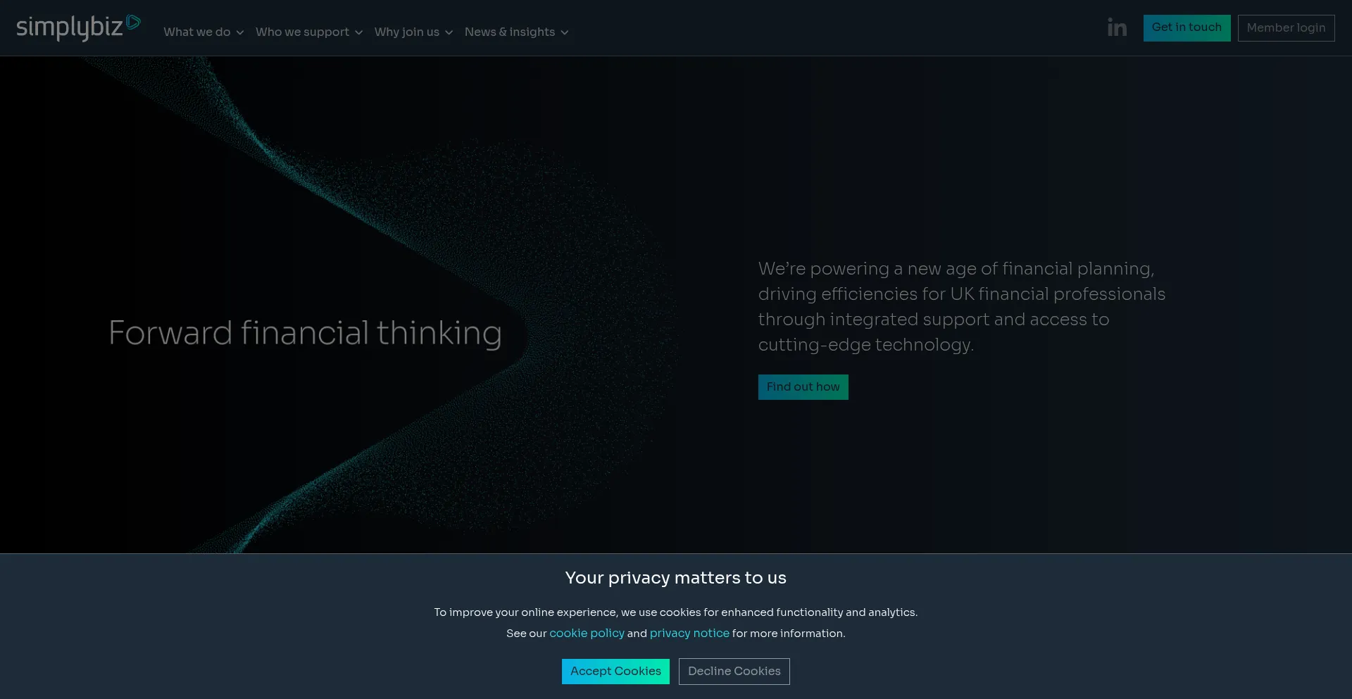 Website screenshot of Simplybiz.co.uk