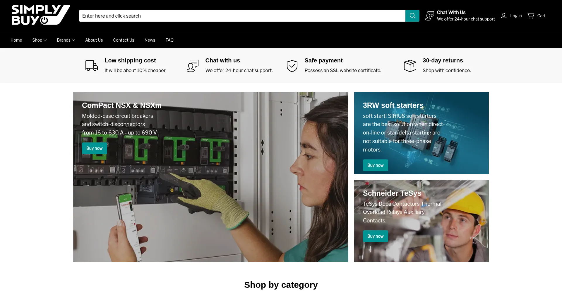 Website screenshot of Simplybuyindustrial.com