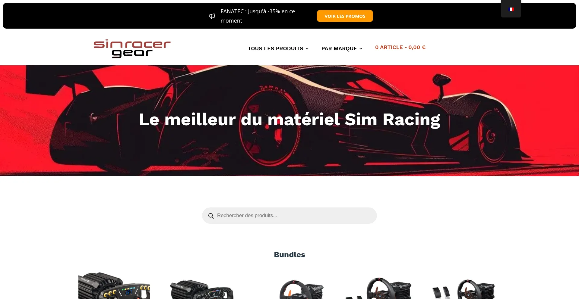Website screenshot of Simracergear.com