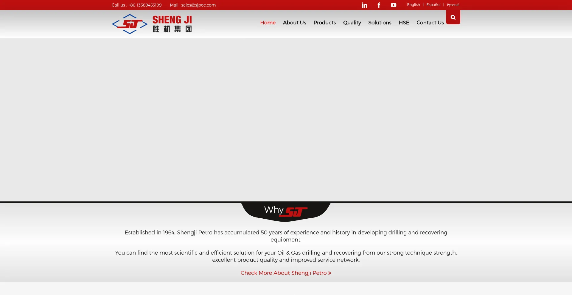 Website screenshot of Sjpec.com