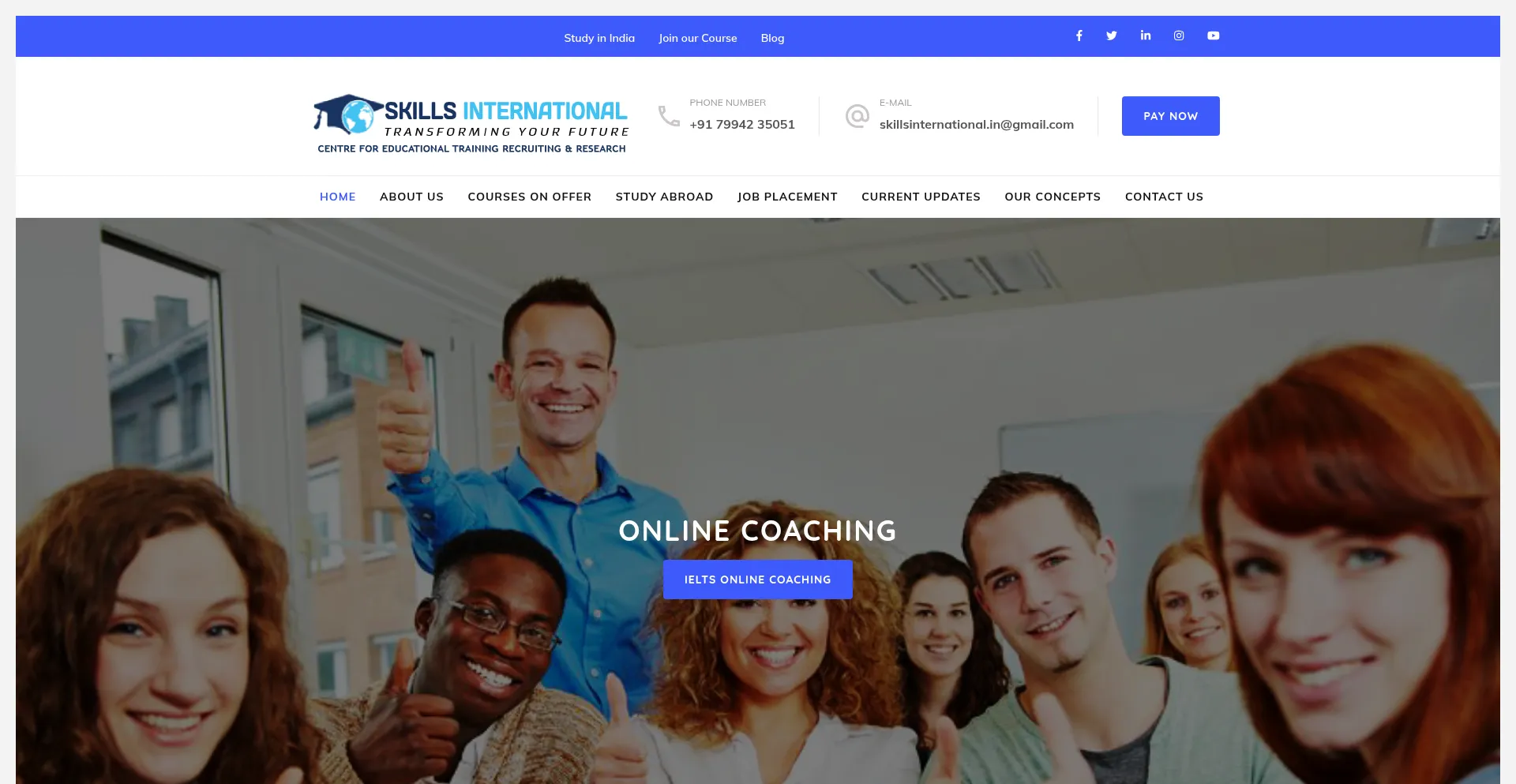 Skillsinternational.in Screenshot