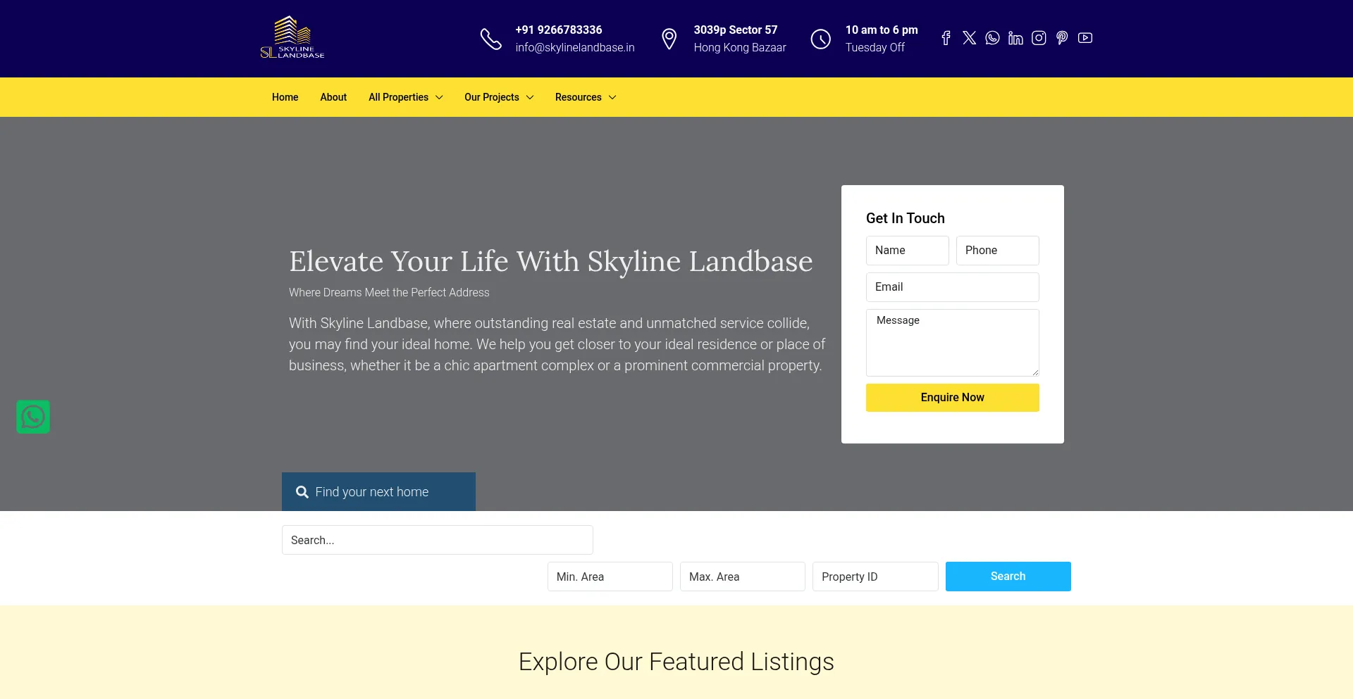 Skylinelandbase.com