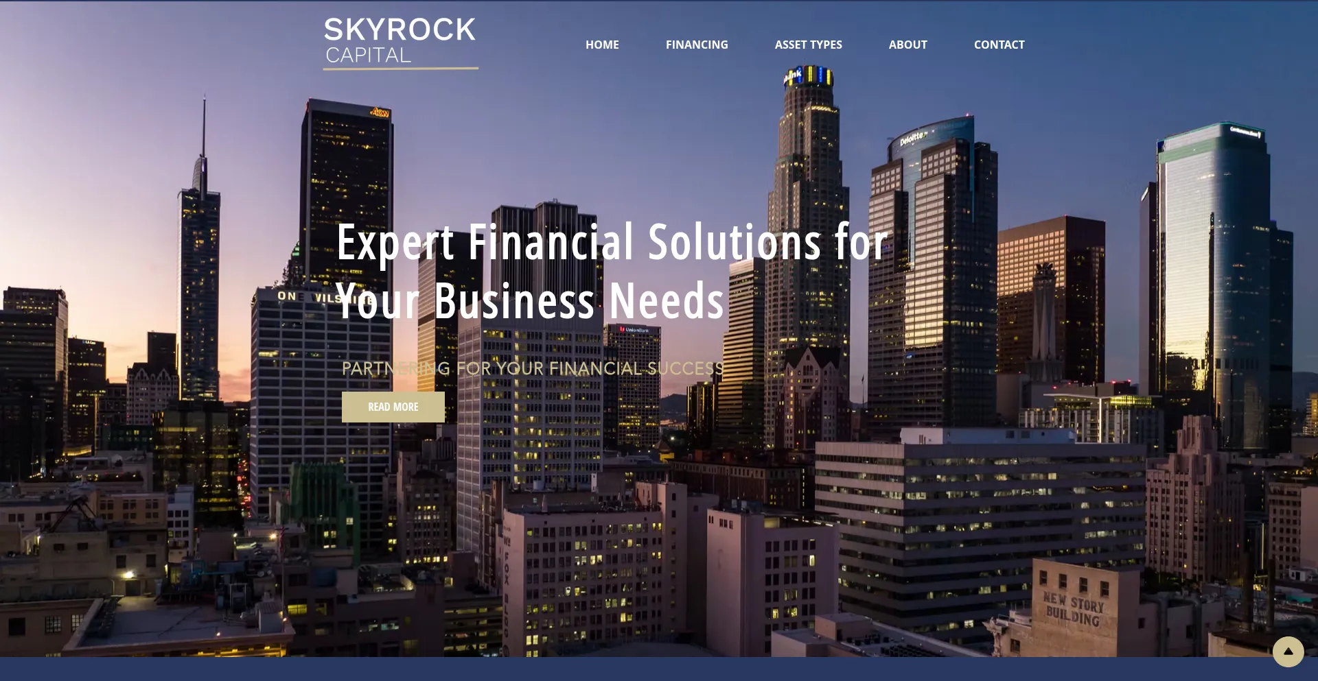 Website screenshot of Skyrockcapital.com