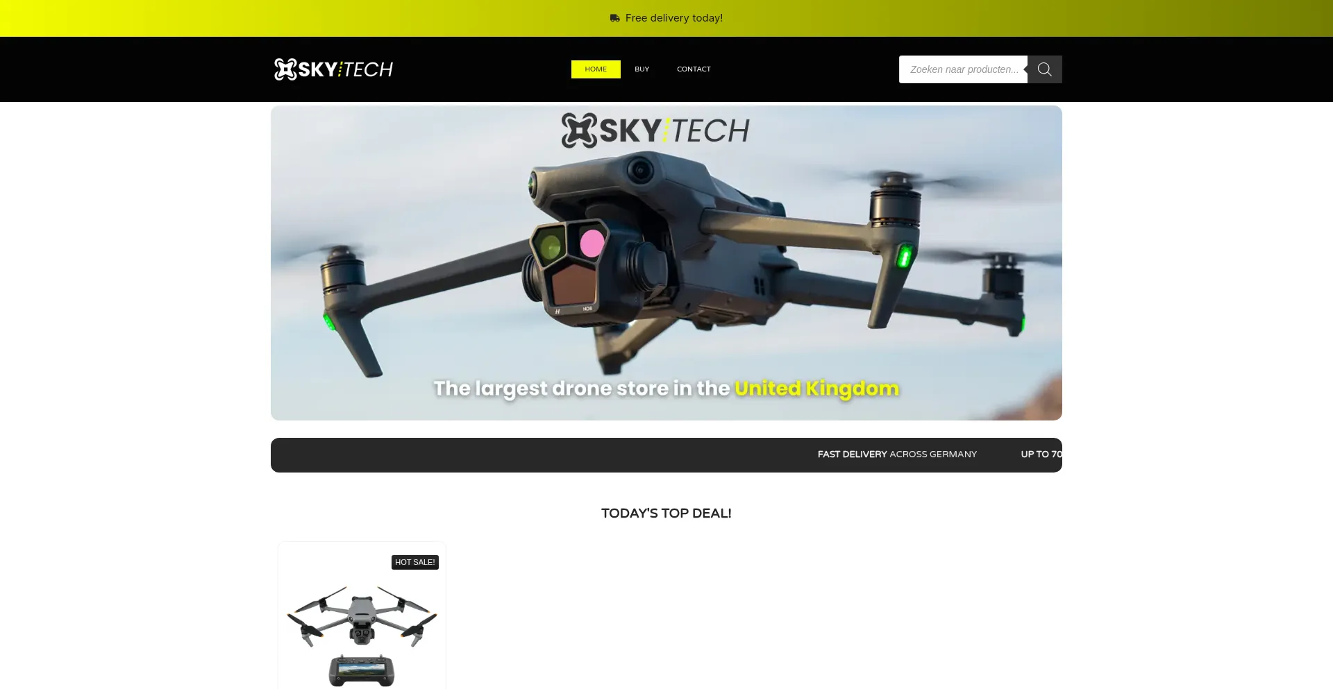 Website screenshot of Skytech-uk.com