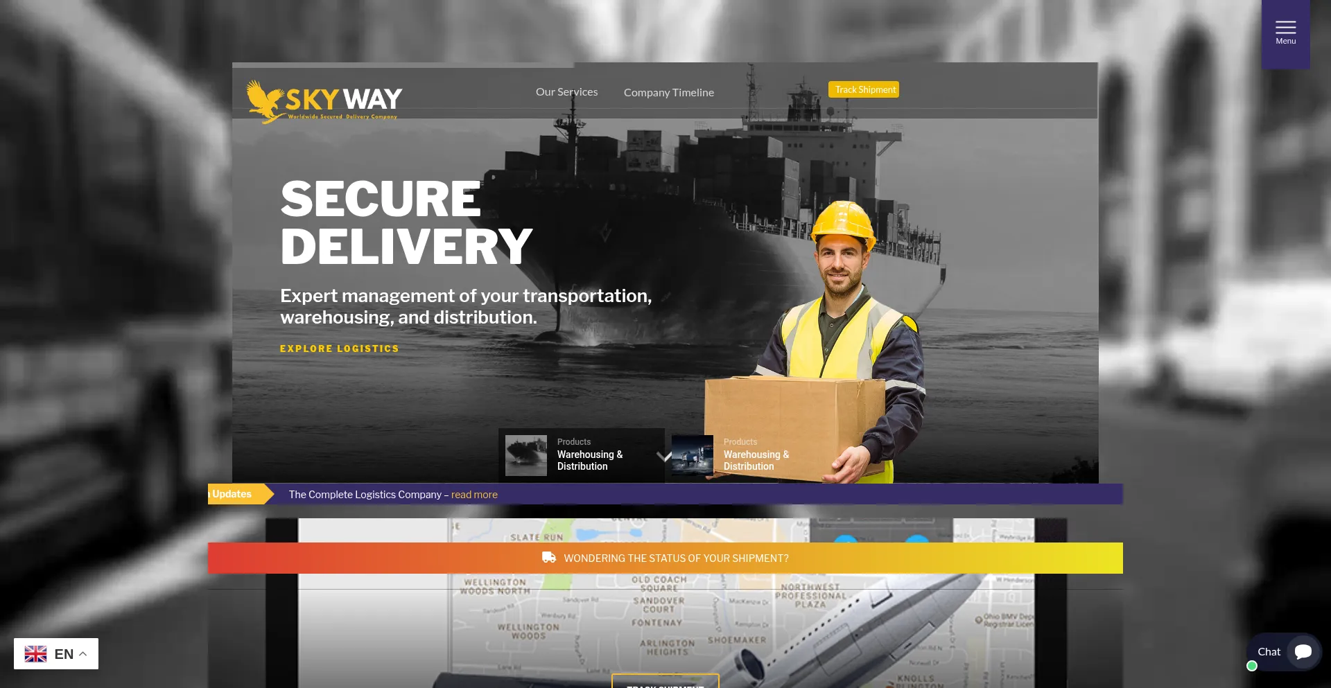 Website screenshot of Skywayexpress.cc