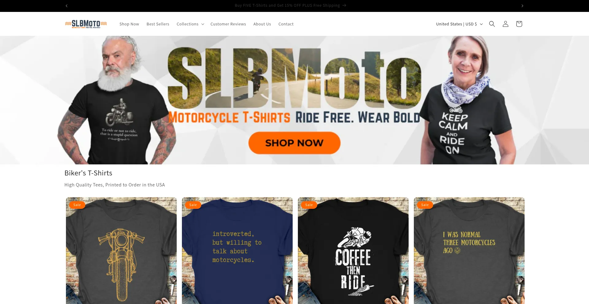 Website screenshot of Slbmoto.com
