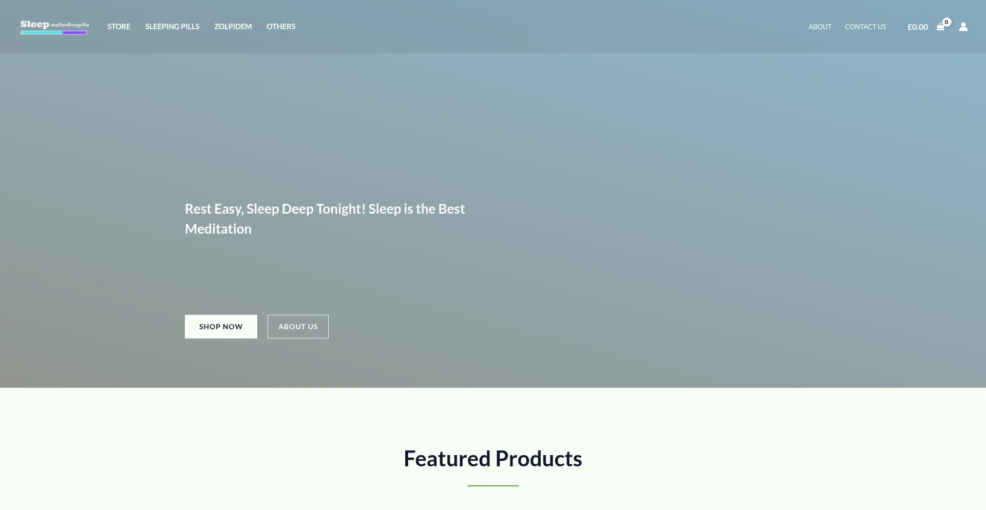 Website screenshot of Sleepwellonlinepills.com