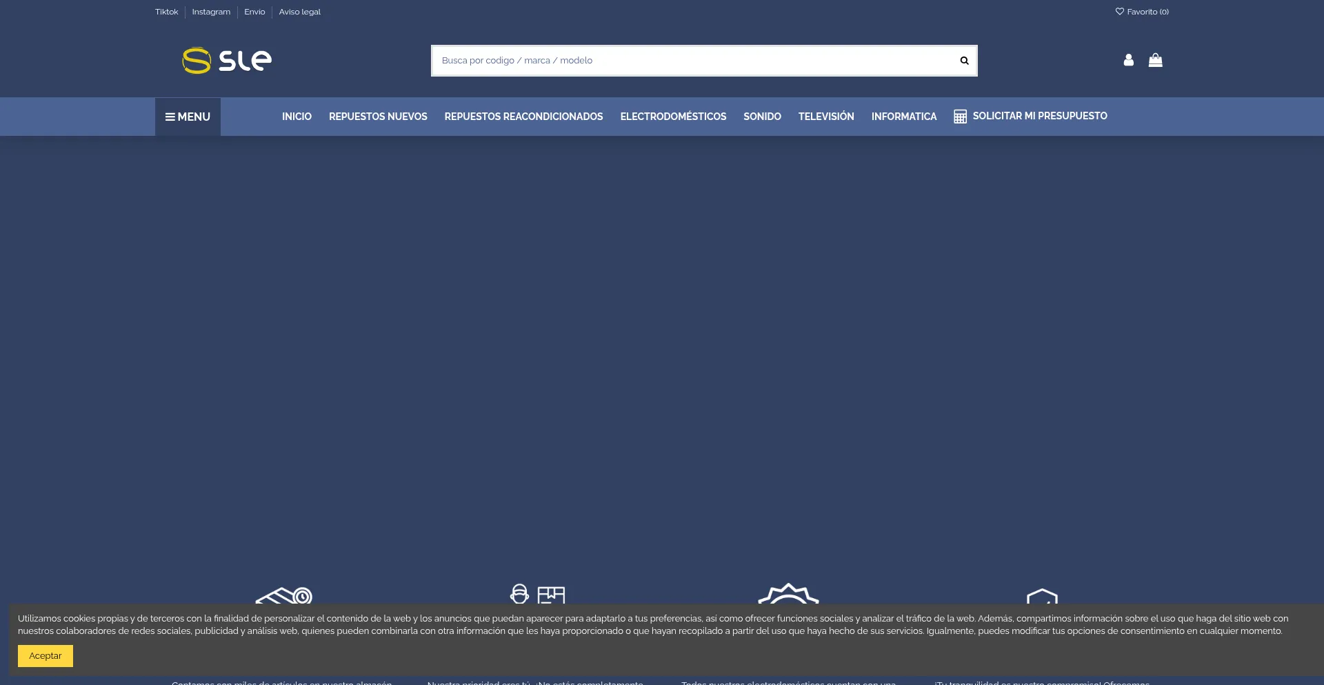 Website screenshot of Slelectro.es