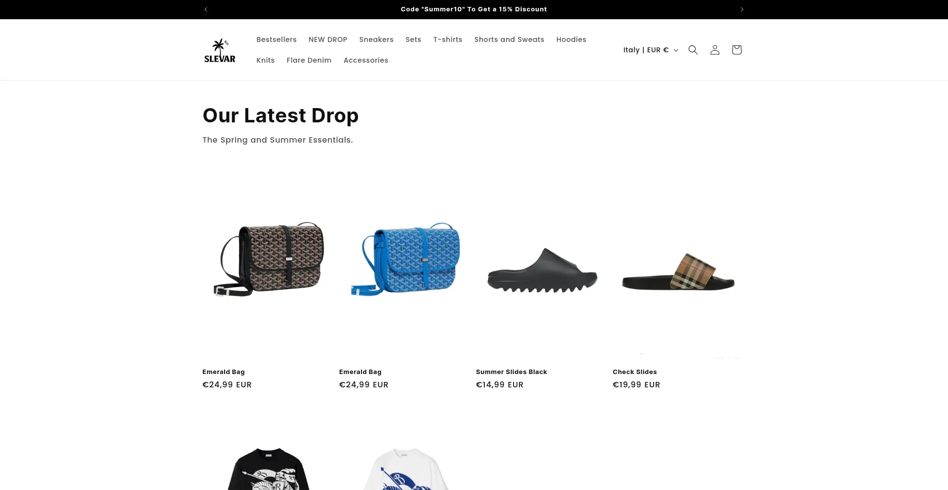 Website screenshot of Slevarart.com