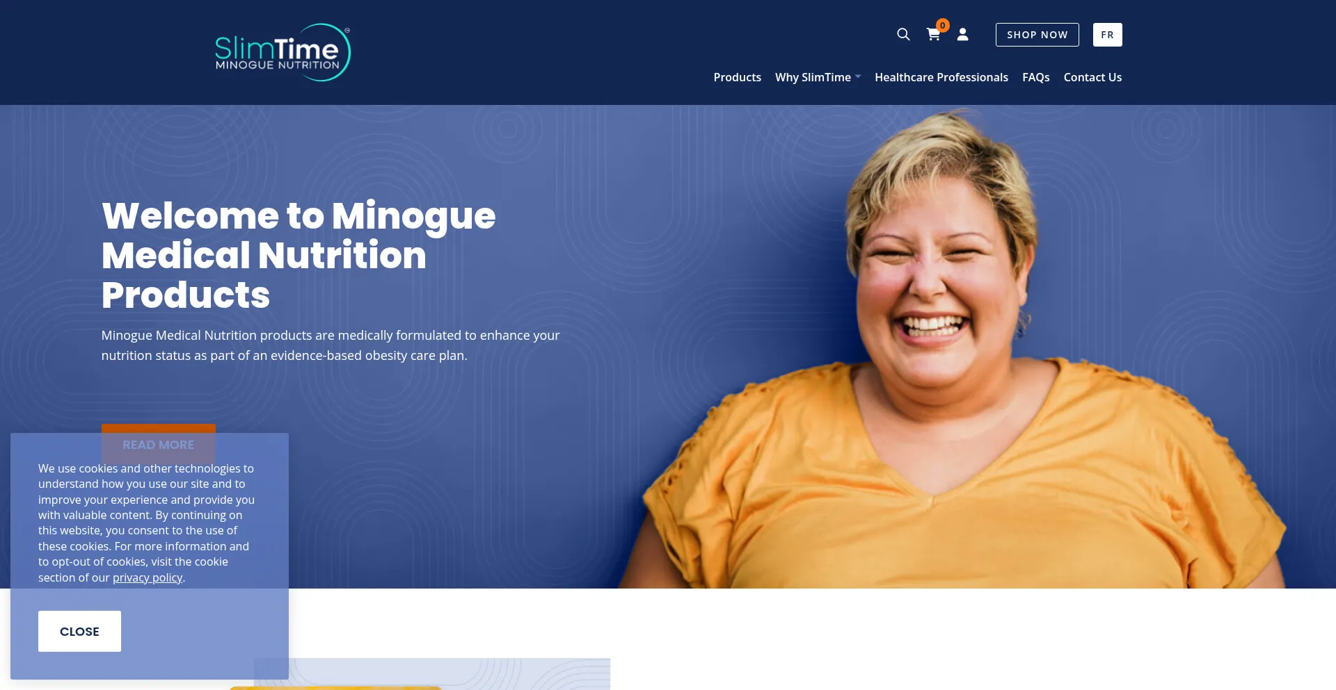 Website screenshot of Slimtime.com