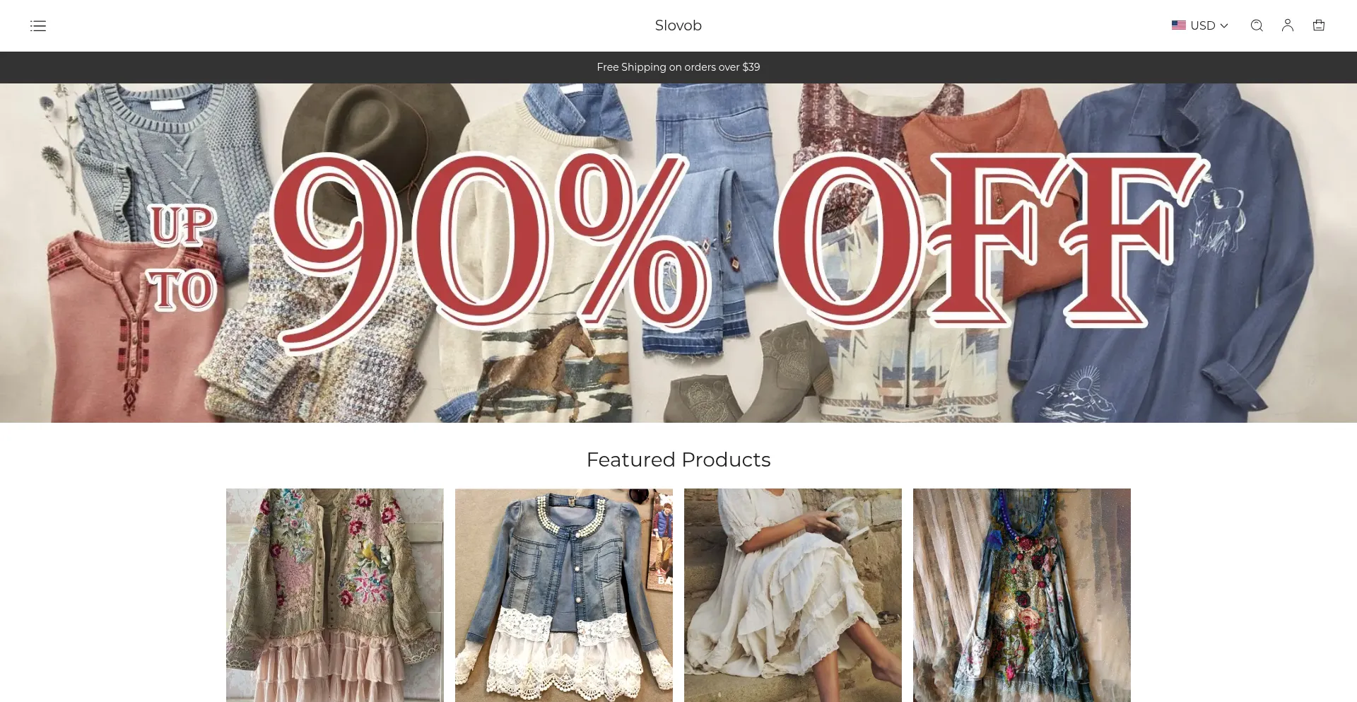 Website screenshot of Slovob.com