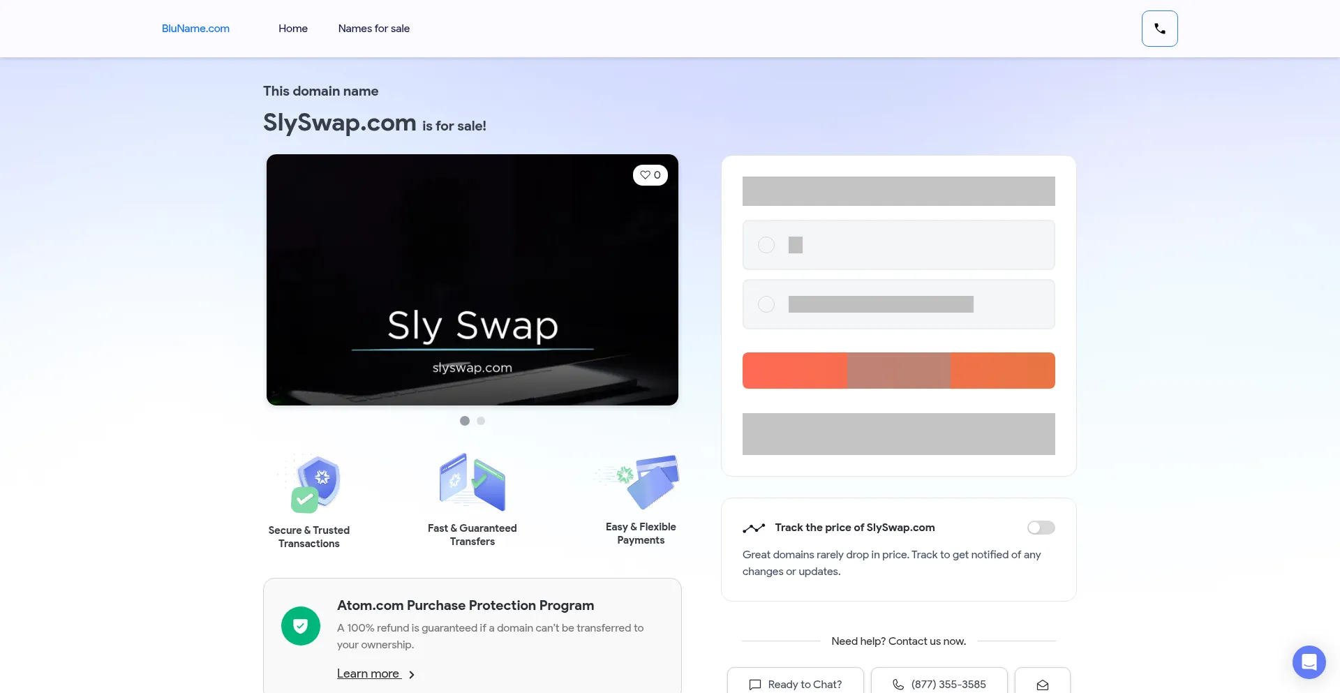 Website screenshot of Slyswap.com