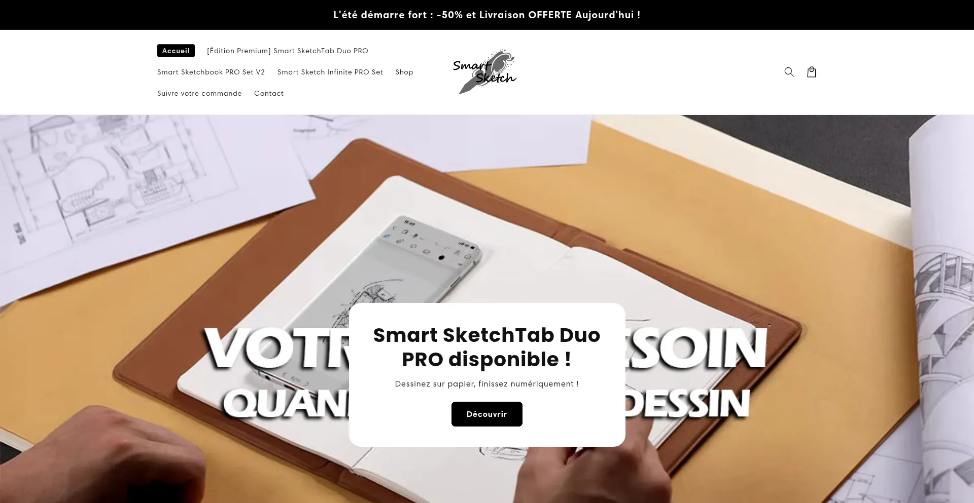 Website screenshot of Smart-sketch.fr