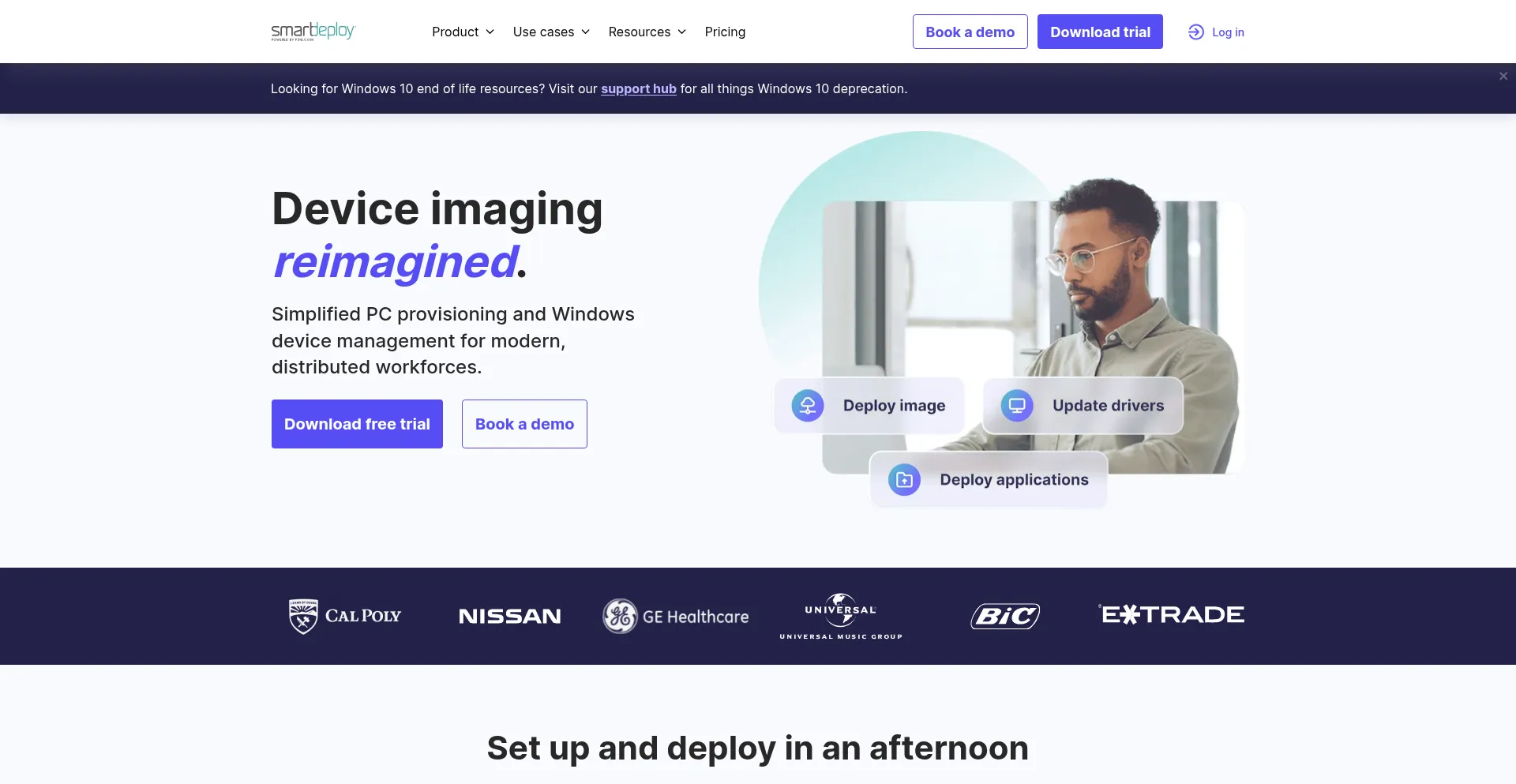 Website screenshot of Smartdeploy.com