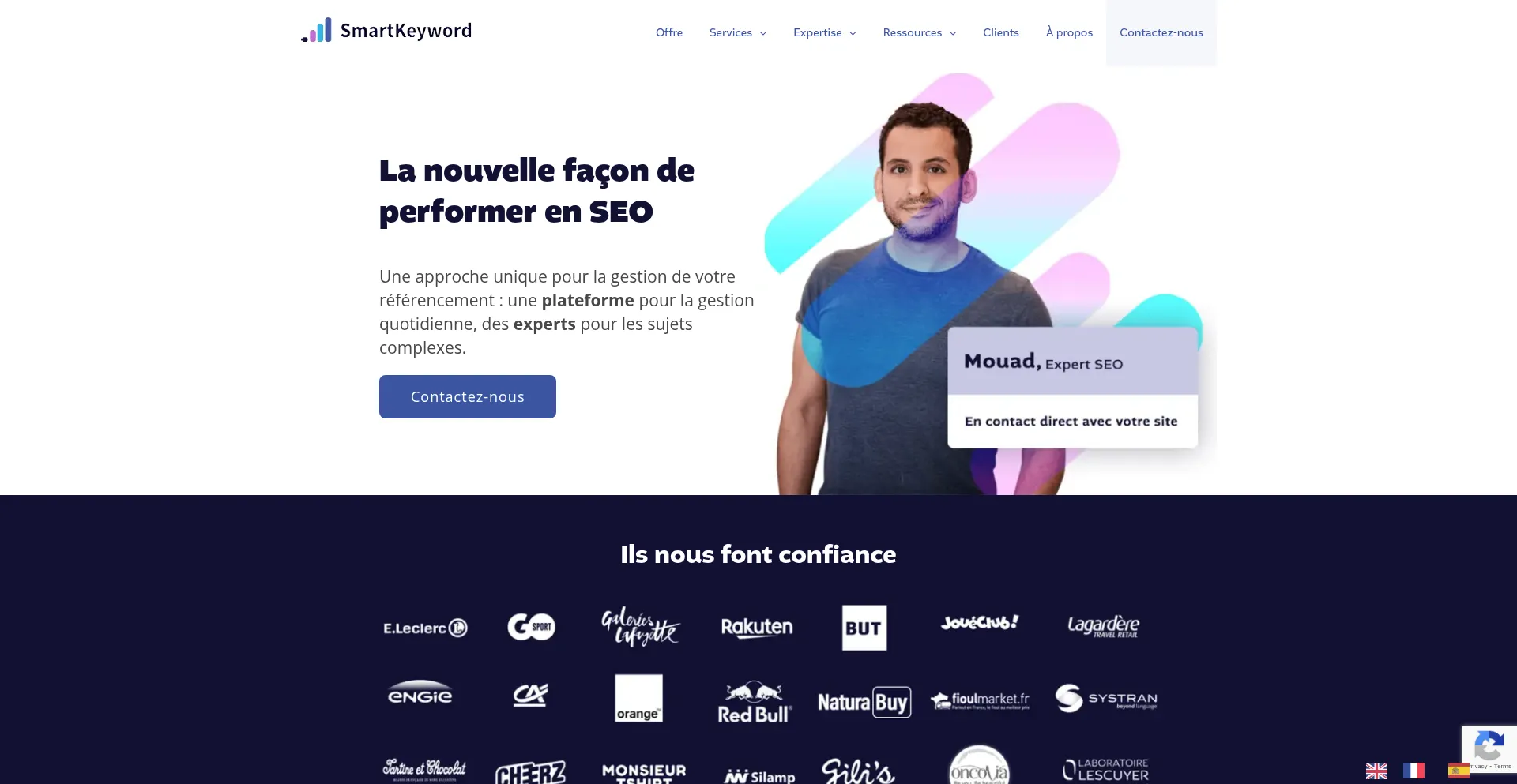 Website screenshot of Smartkeyword.io