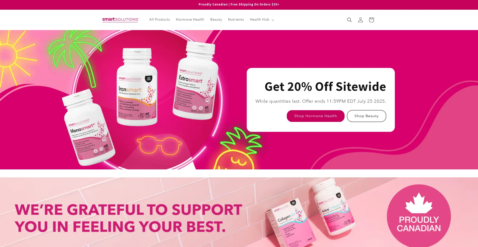 Website screenshot of Smartsolutions.com