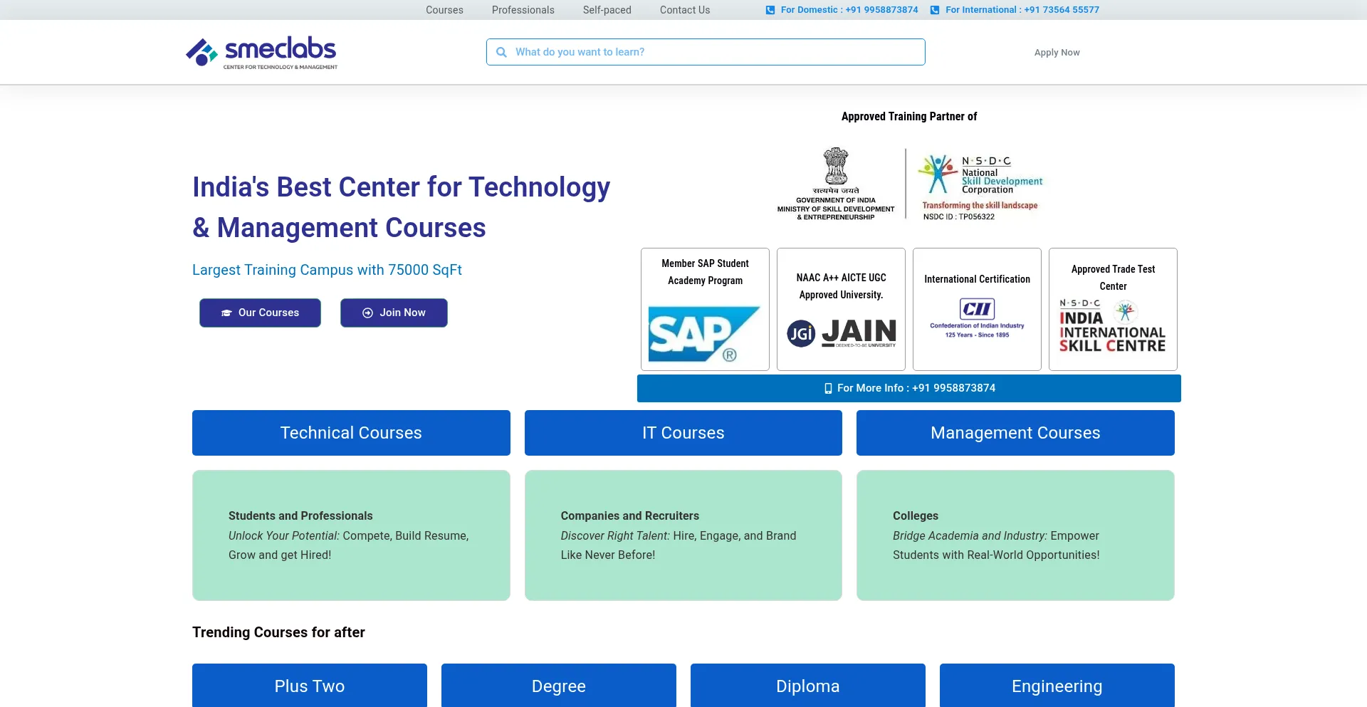 Smeclabs.com Screenshot