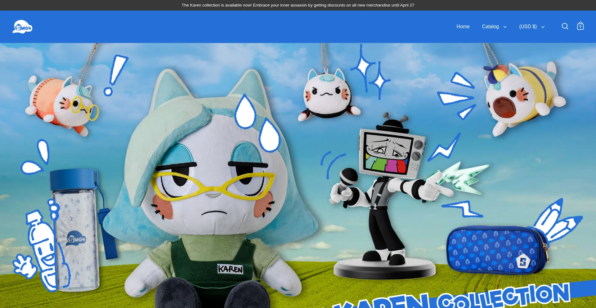 Website screenshot of Smg4.store