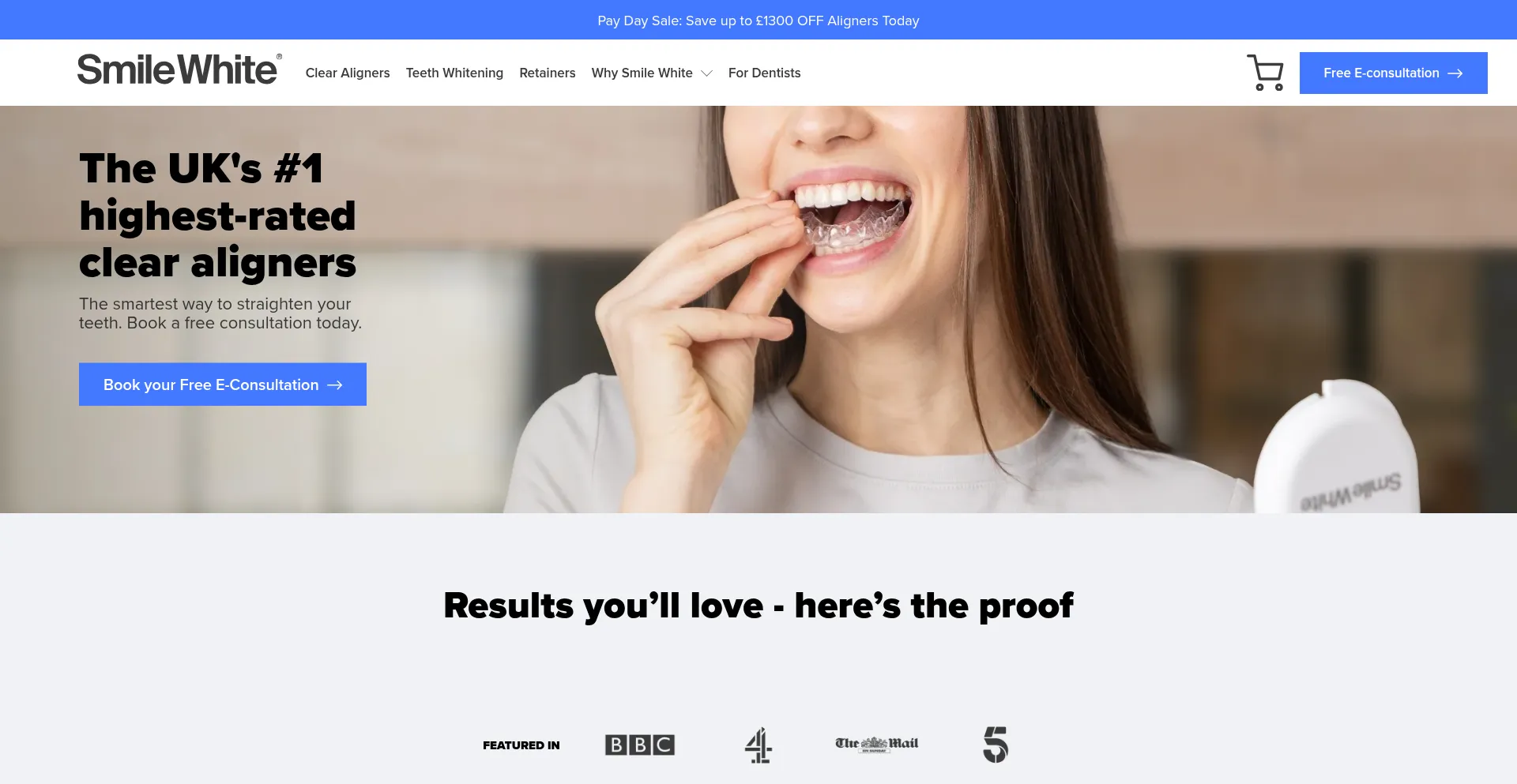 Smilewhite.co.uk Screenshot