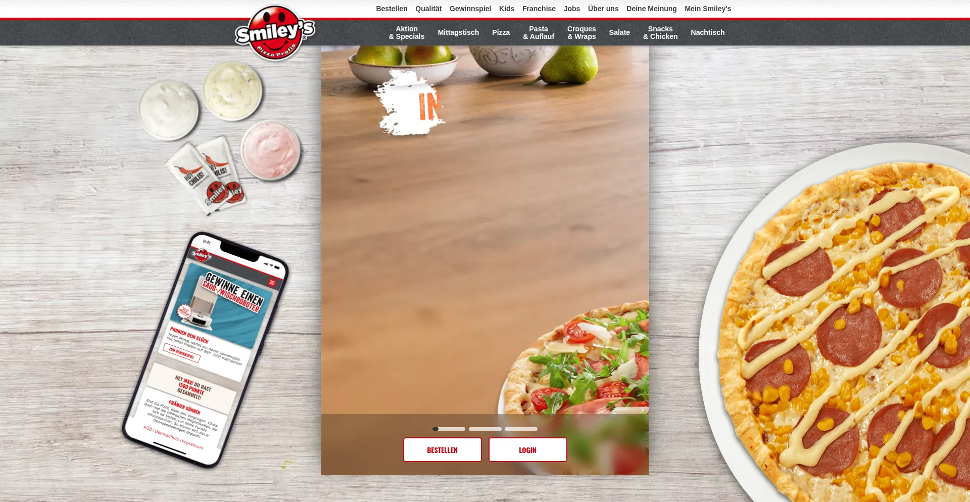 Website screenshot of Smileys.de