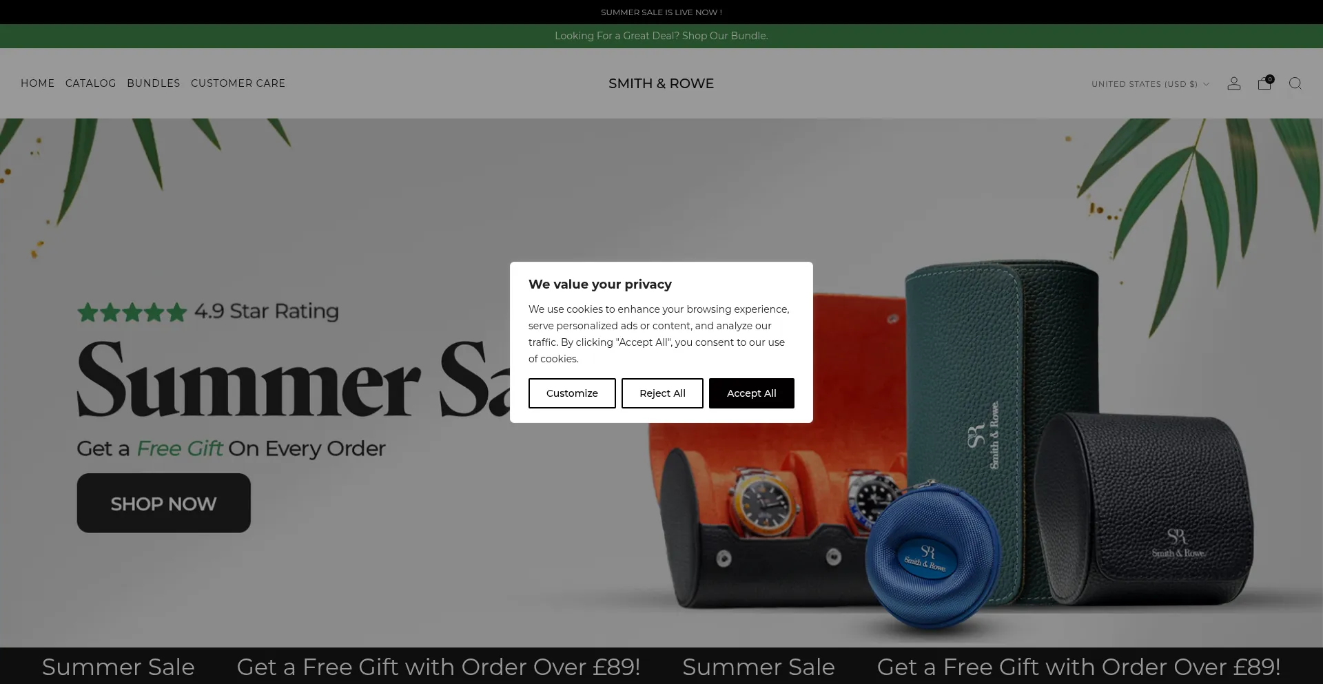 Website screenshot of Smithrowe.co.uk