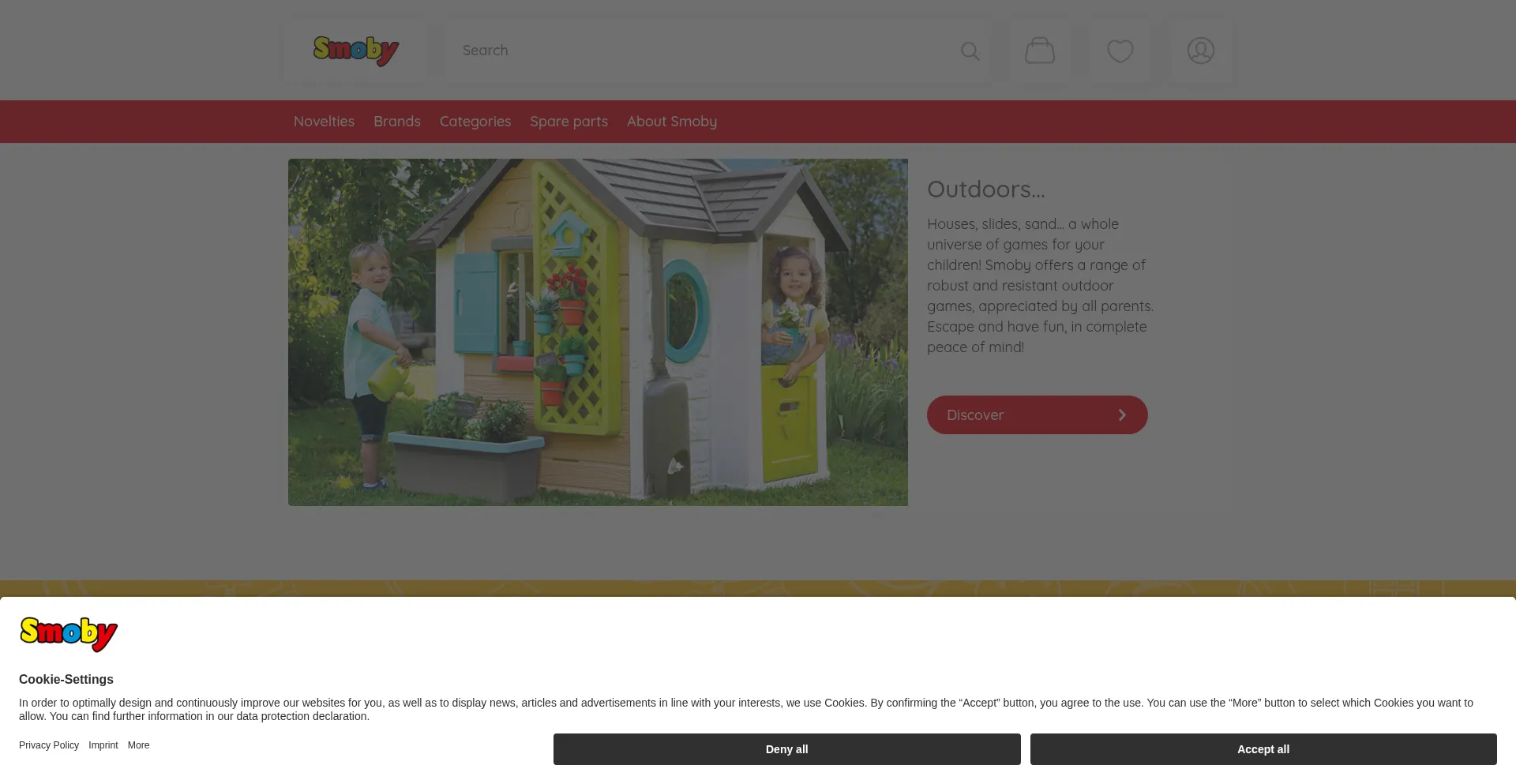 Website screenshot of Smoby.com