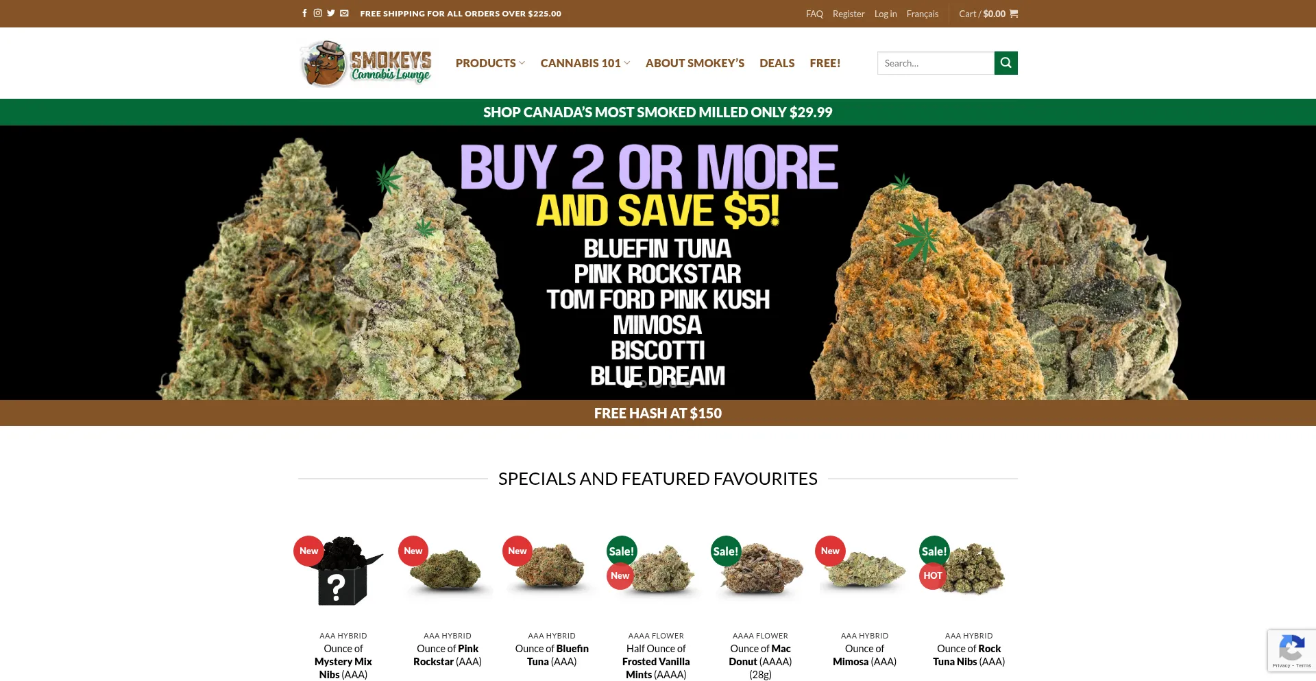 Smokeyscannabislounge.com Screenshot