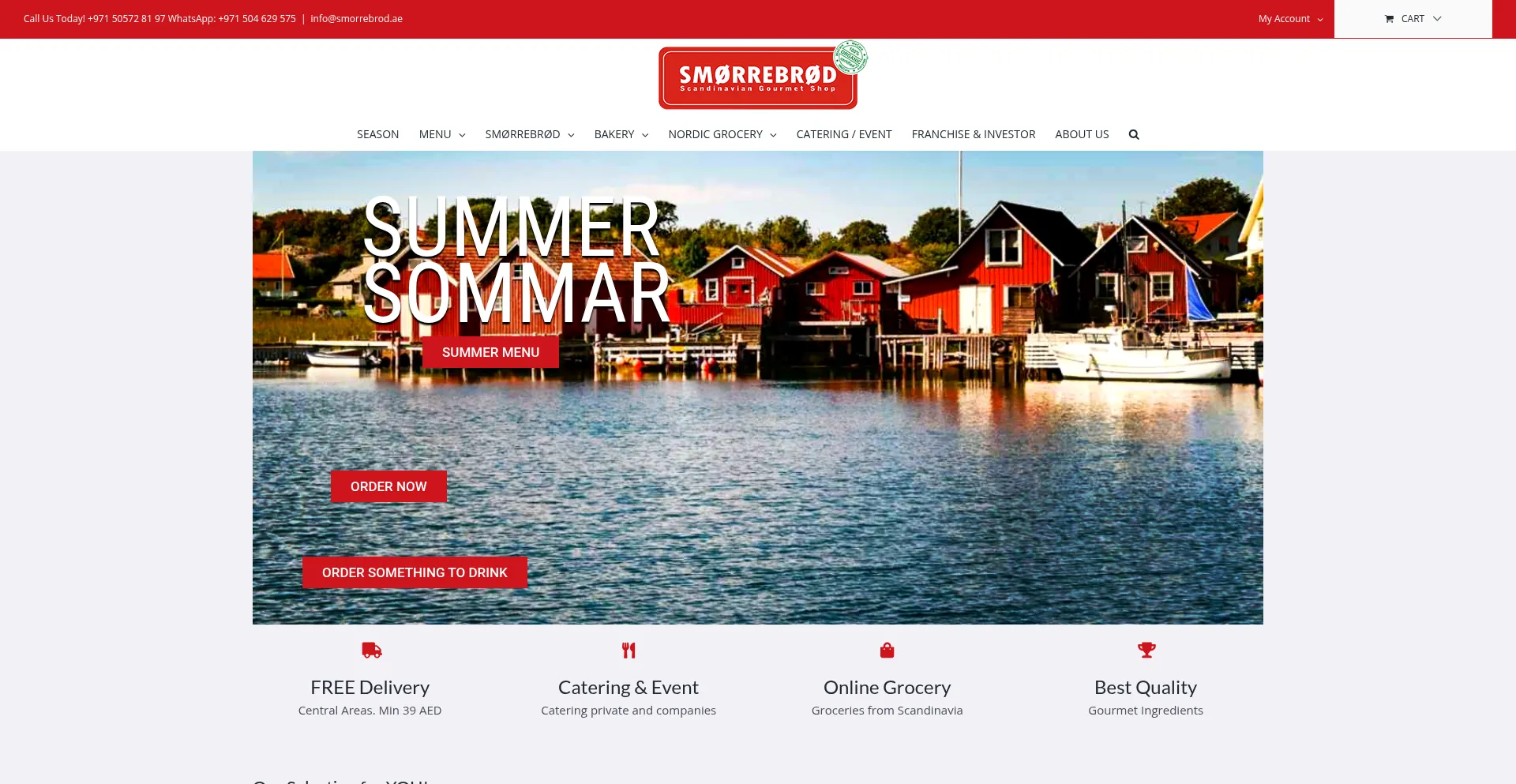 Website screenshot of Smorrebrod.ae