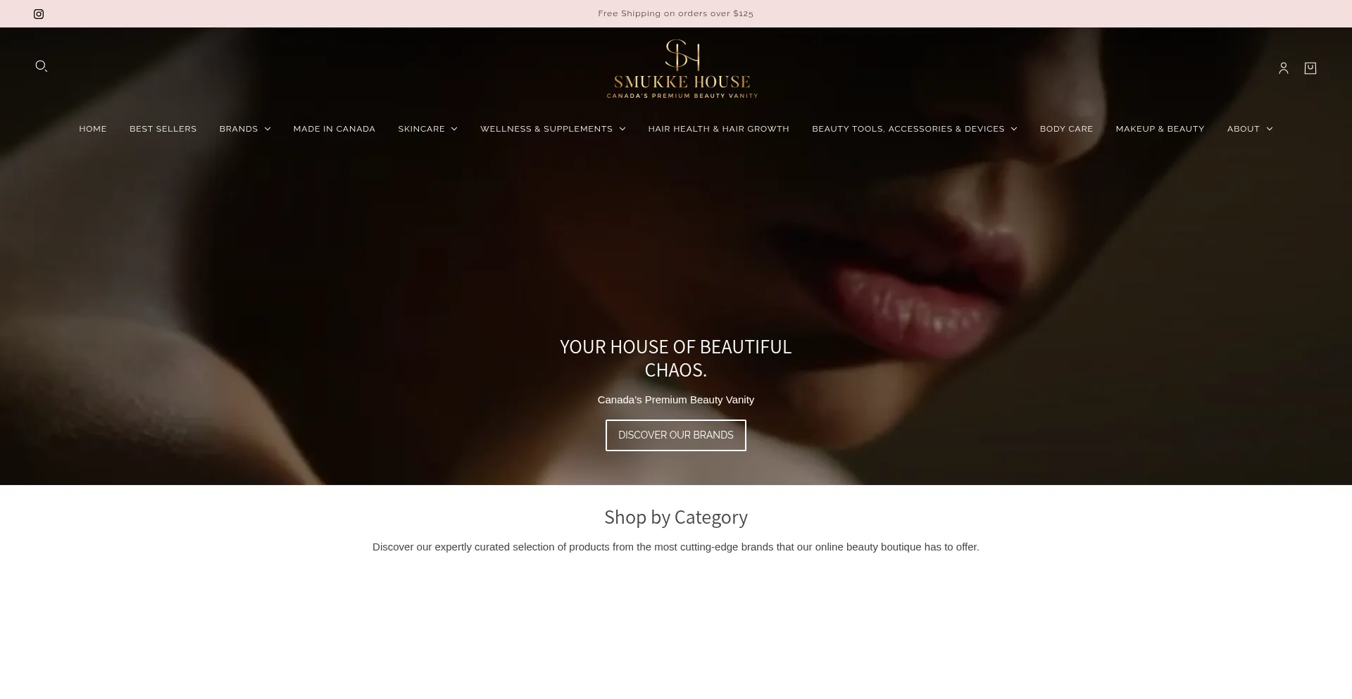 Website screenshot of Smukkehouse.ca