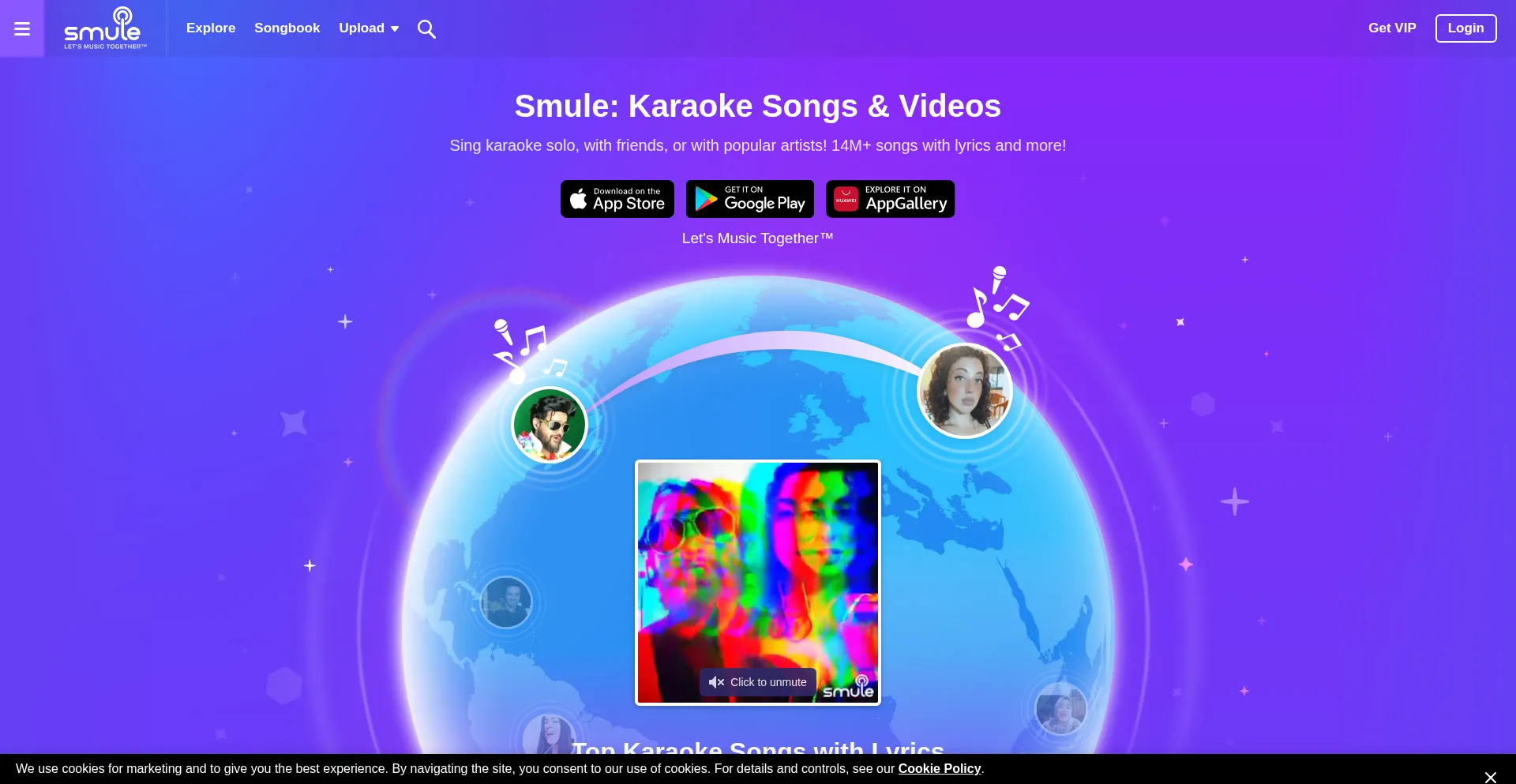 Smule.com Screenshot